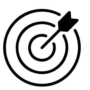 Um alvo com uma flecha