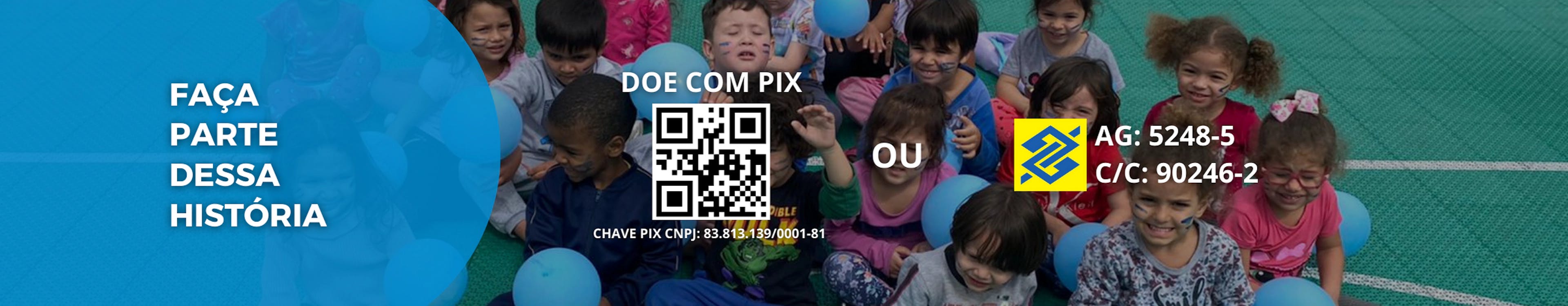 Banner com os dados financeiros para doação para a CVM