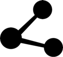 Vários circulos conectados por retas