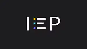 Black background with IEP written in white capital letters