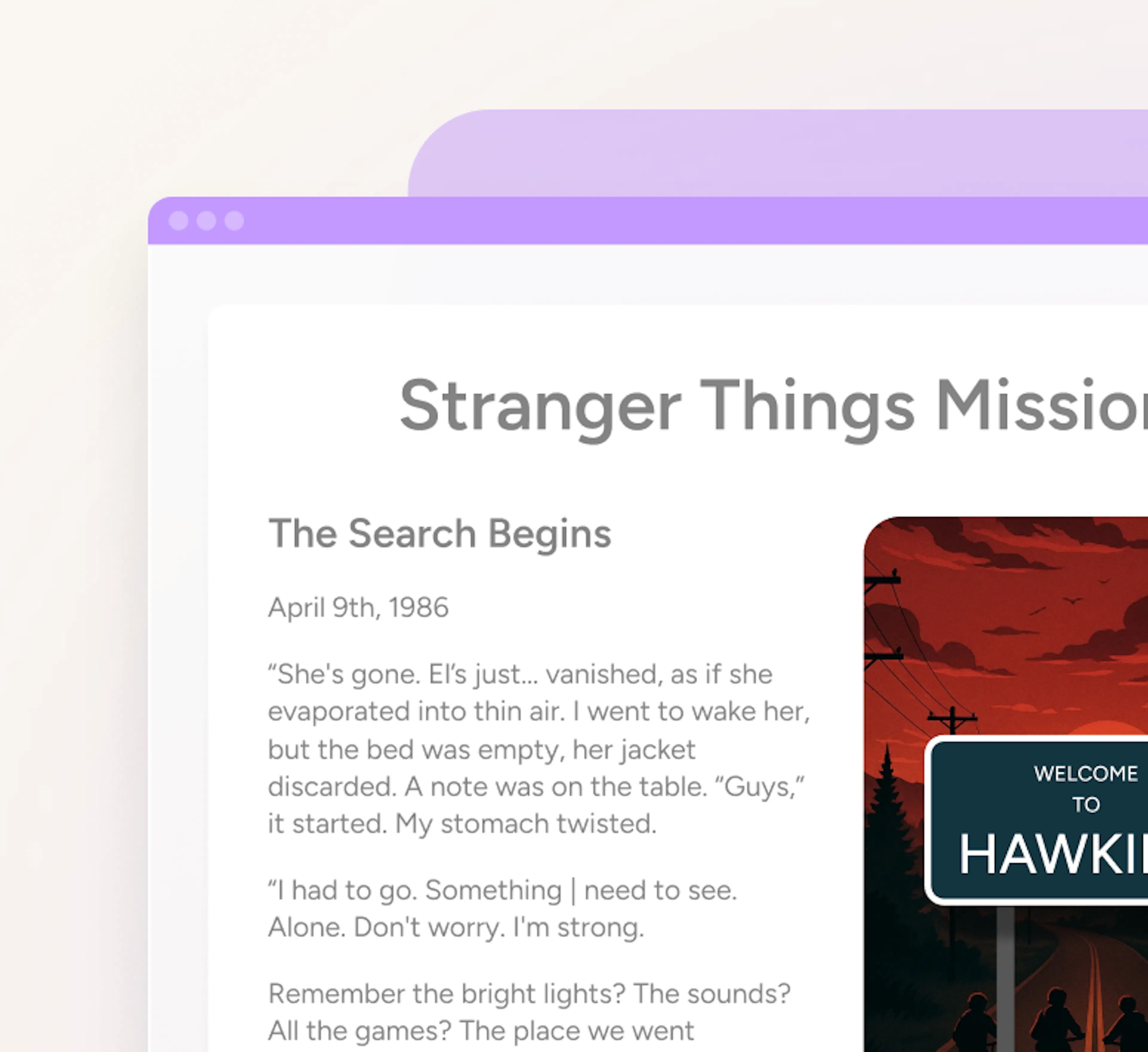 Stranger Things activity