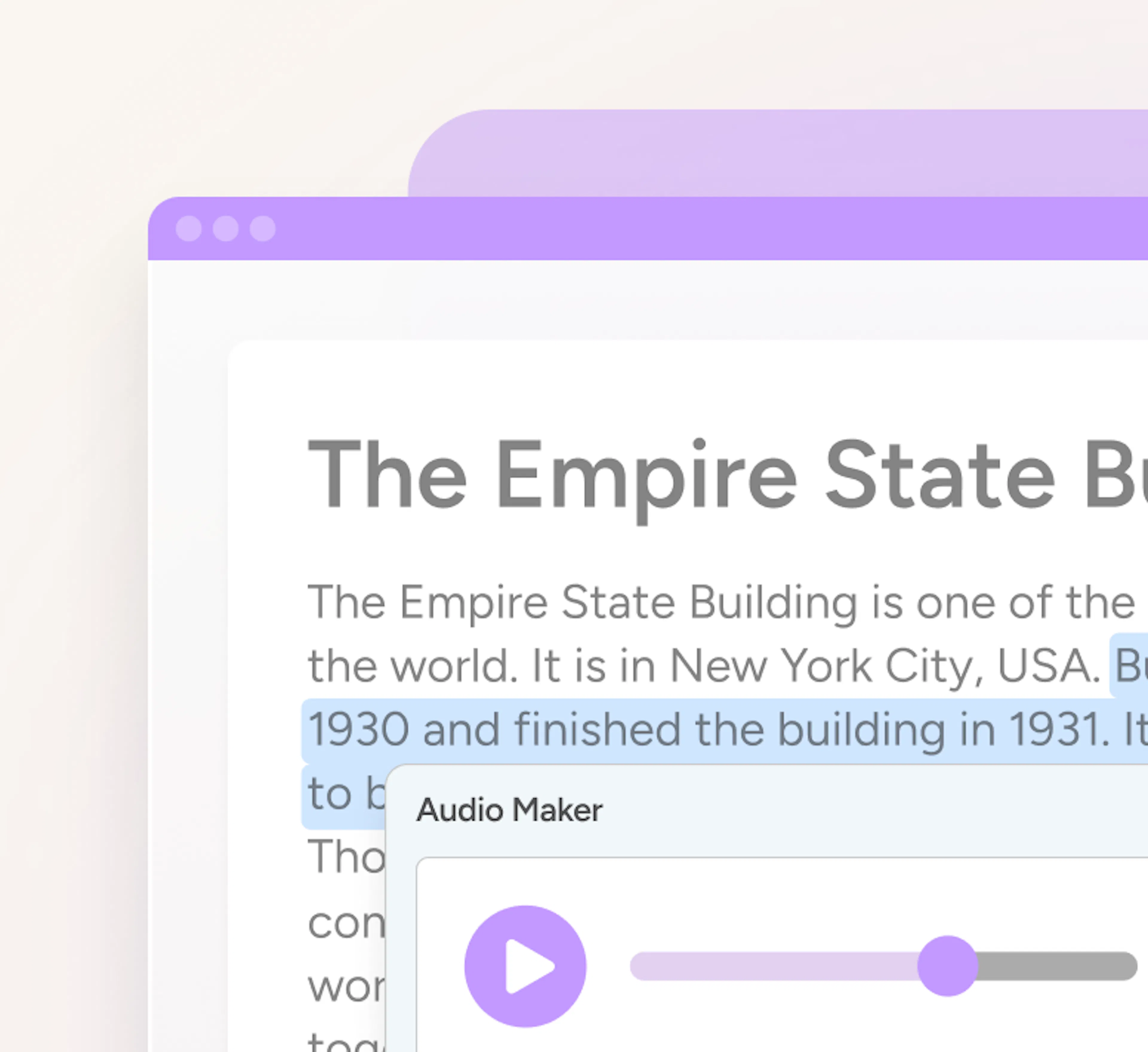 Read&Write Audio Maker List feature