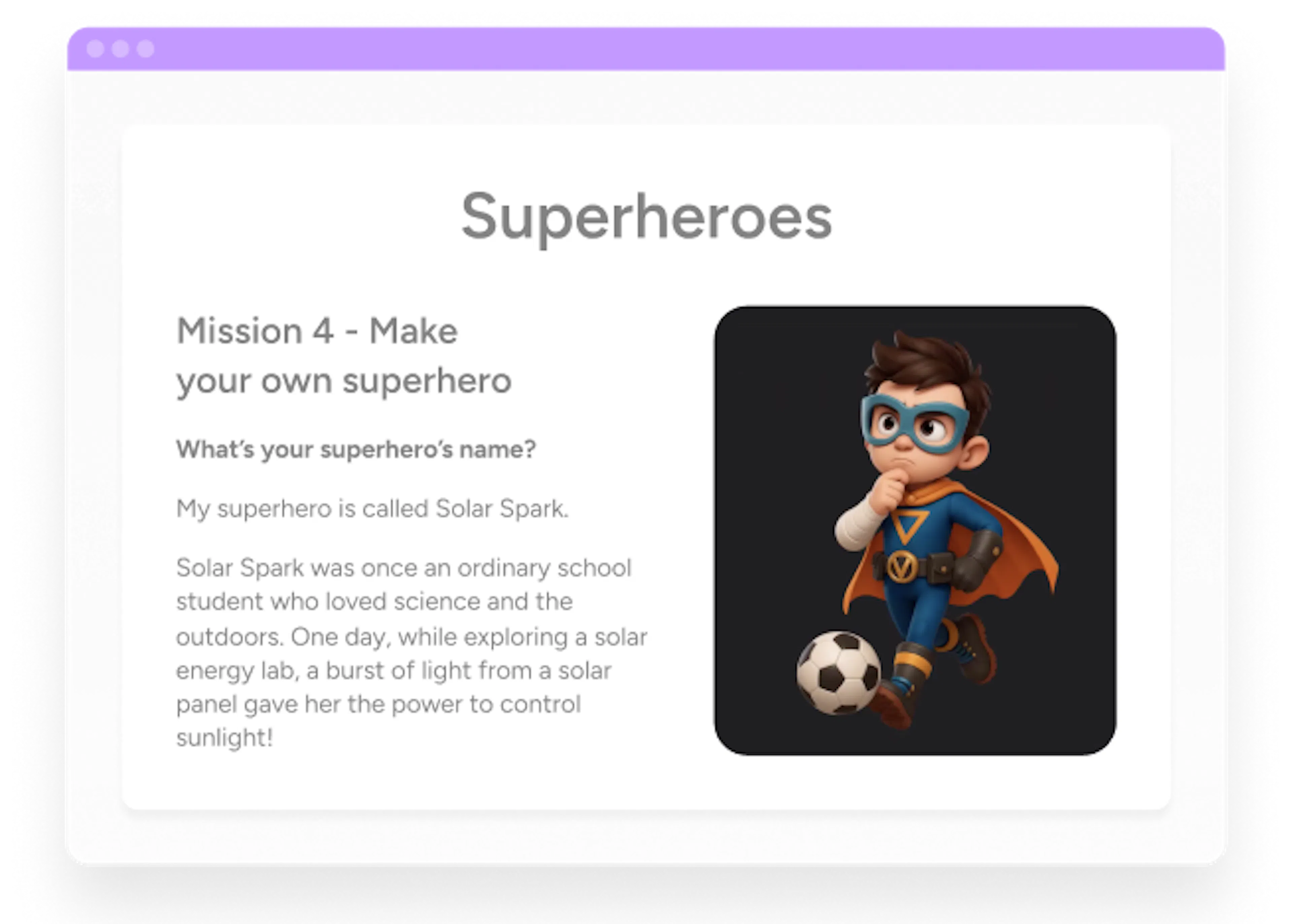 Superheroes activity