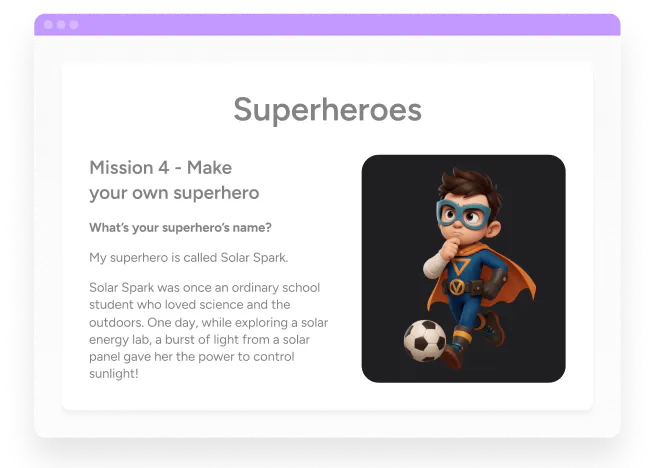Superheroes activity