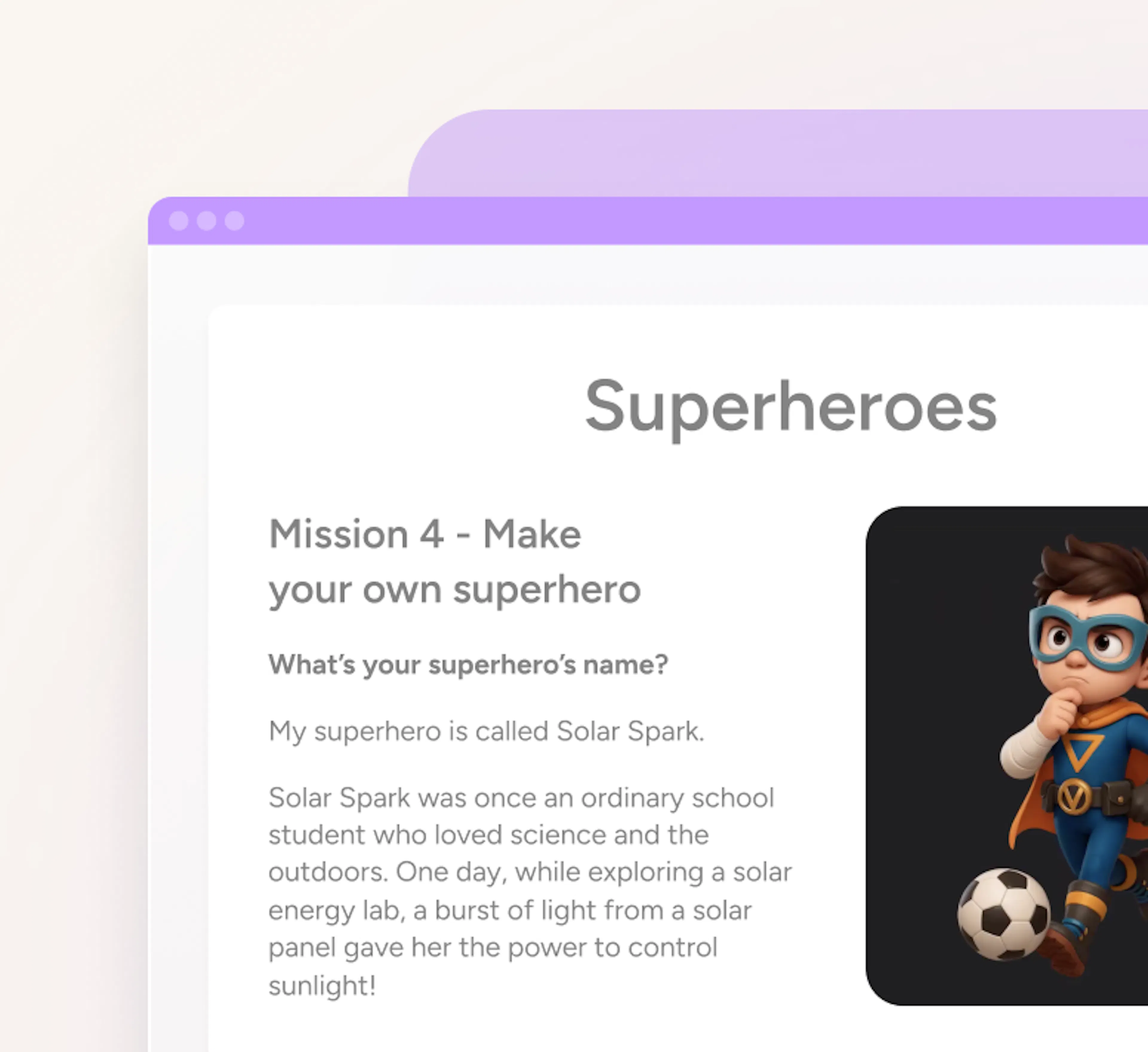 Superheroes activity