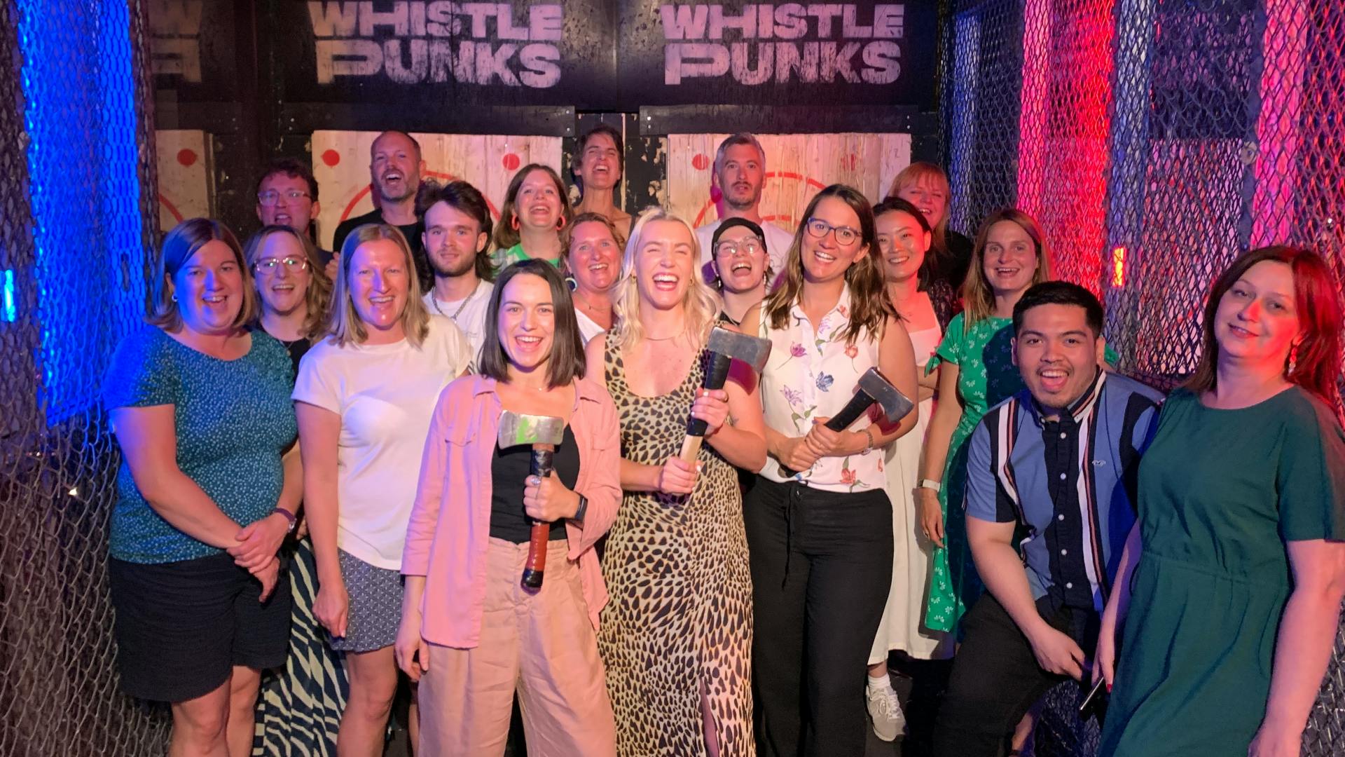 The cxpartners team - axe throwing!