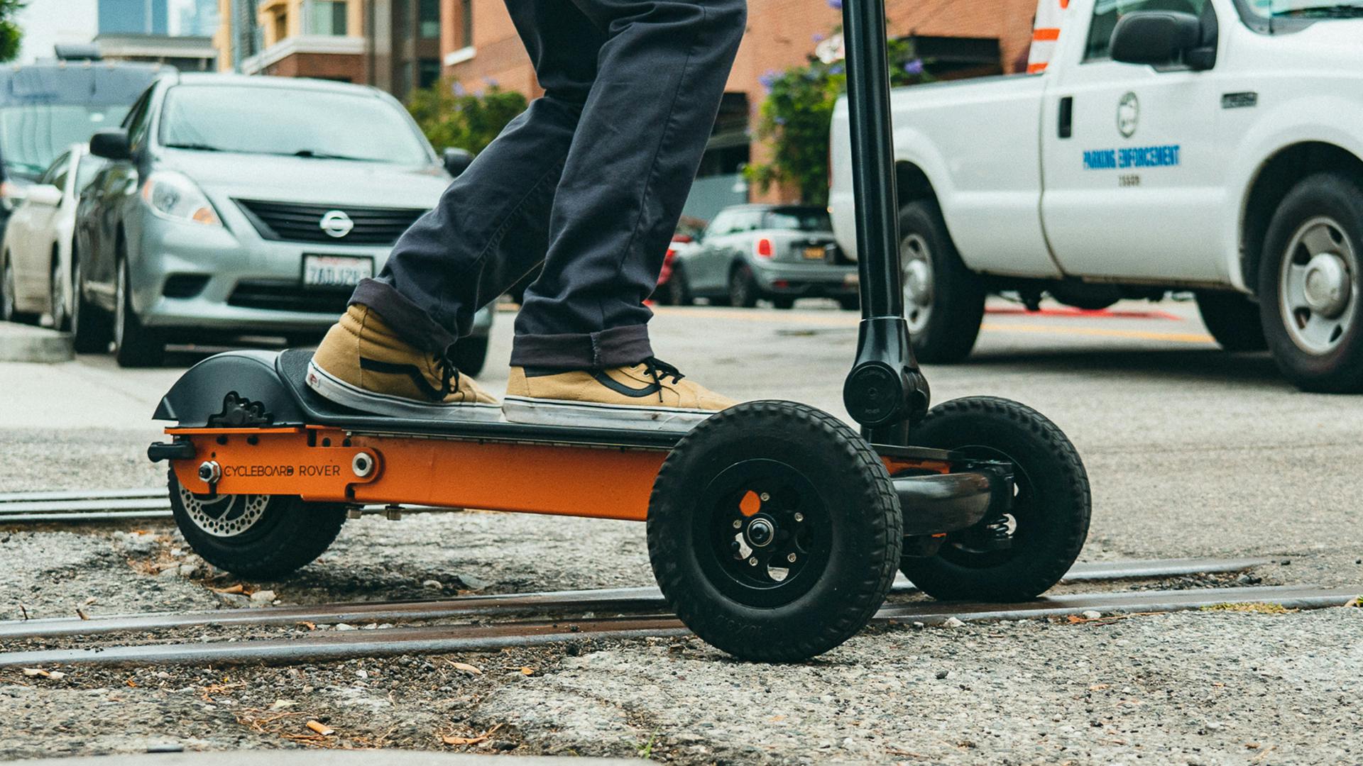 CycleBoard Patented steering and 3 wheeled design make it easy for any adult to learn