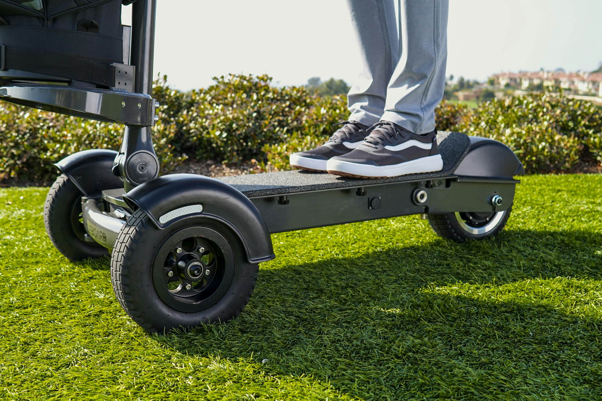 CycleBoard Patented steering and 3 wheeled design make it easy for any adult to learn