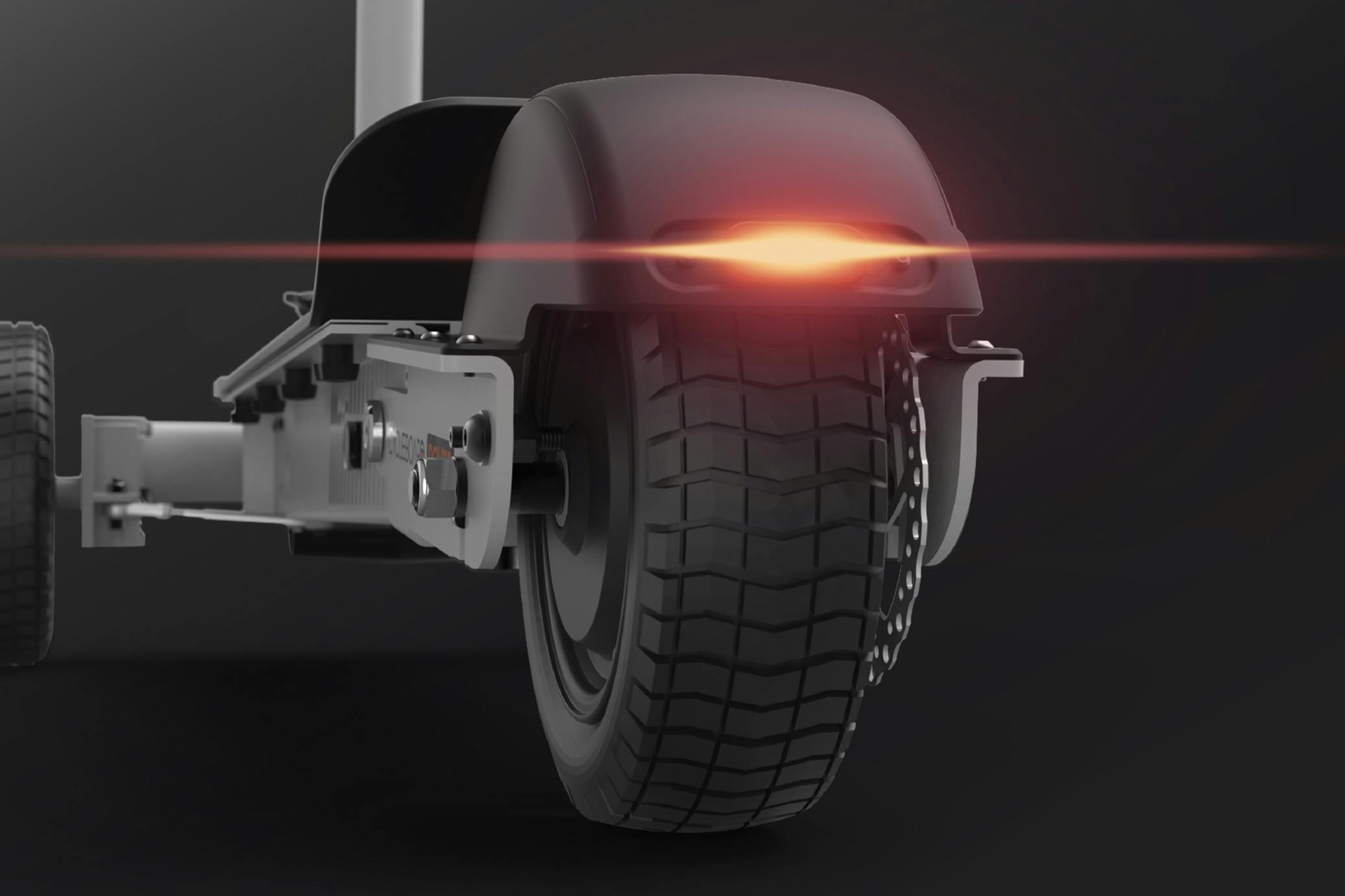 With integrated lights, feel safe and be seen by all on your 3 wheeled electric vehicle.
