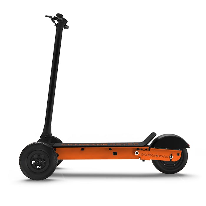3 Wheeled Mixed-Terrain Electric Scooter  Rover side view 
