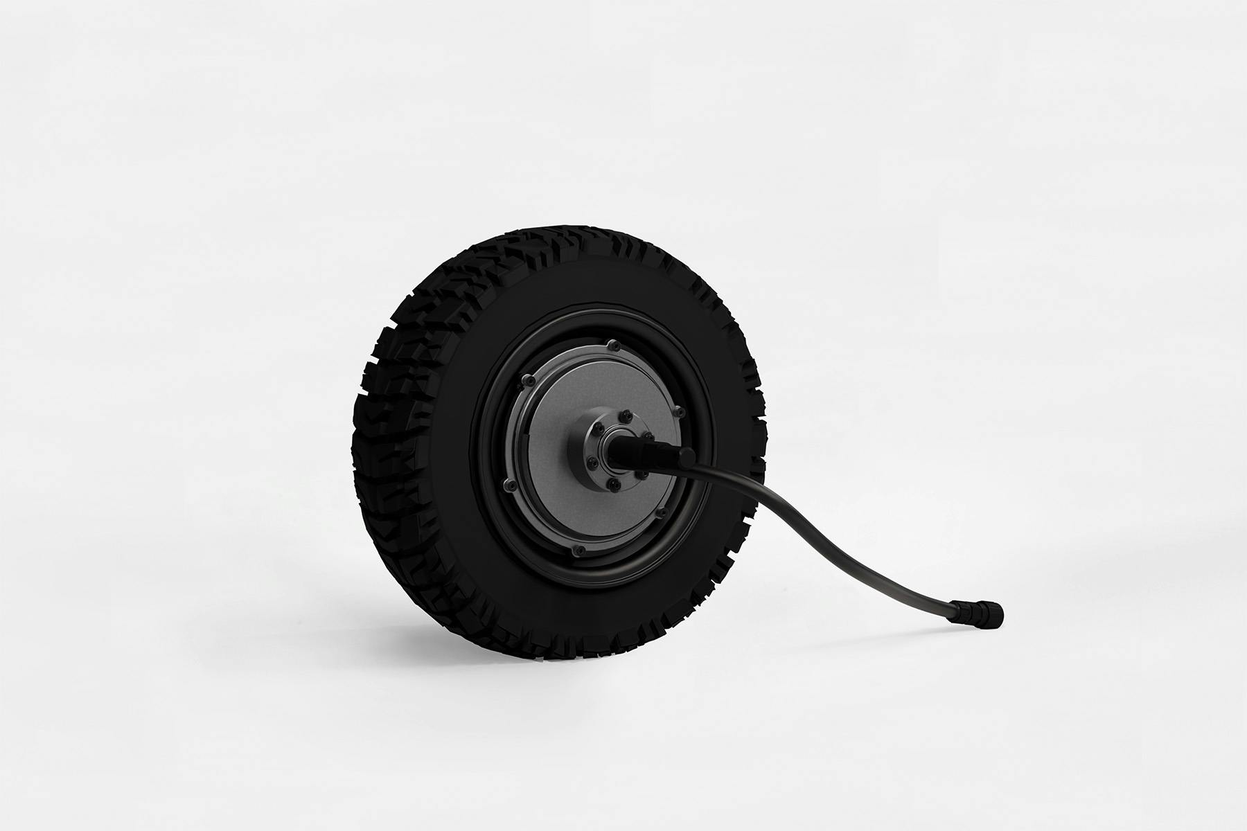 LEFT MOTOR & WHEEL | 10" x 3.5" | X-QUAD 3000