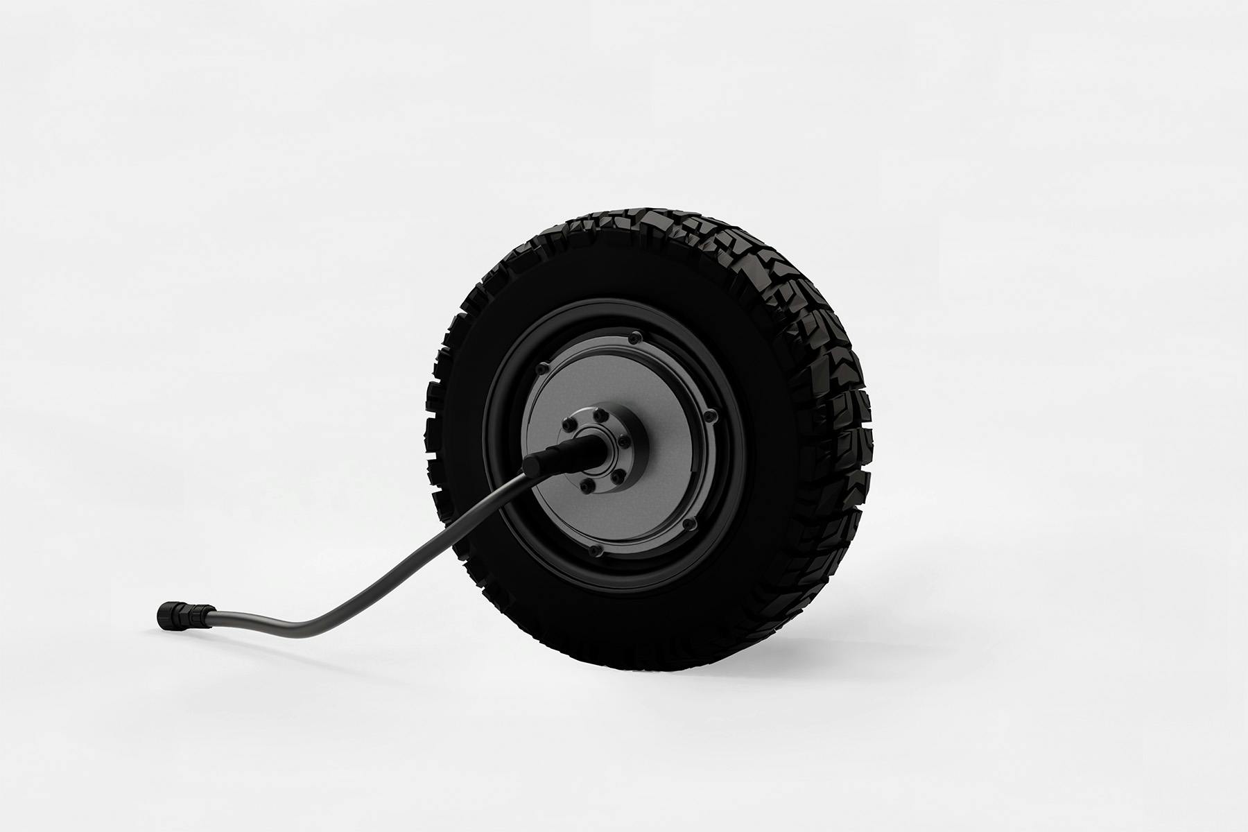 RIGHT MOTOR & WHEEL | 10" x 3.5" | X-QUAD 3000