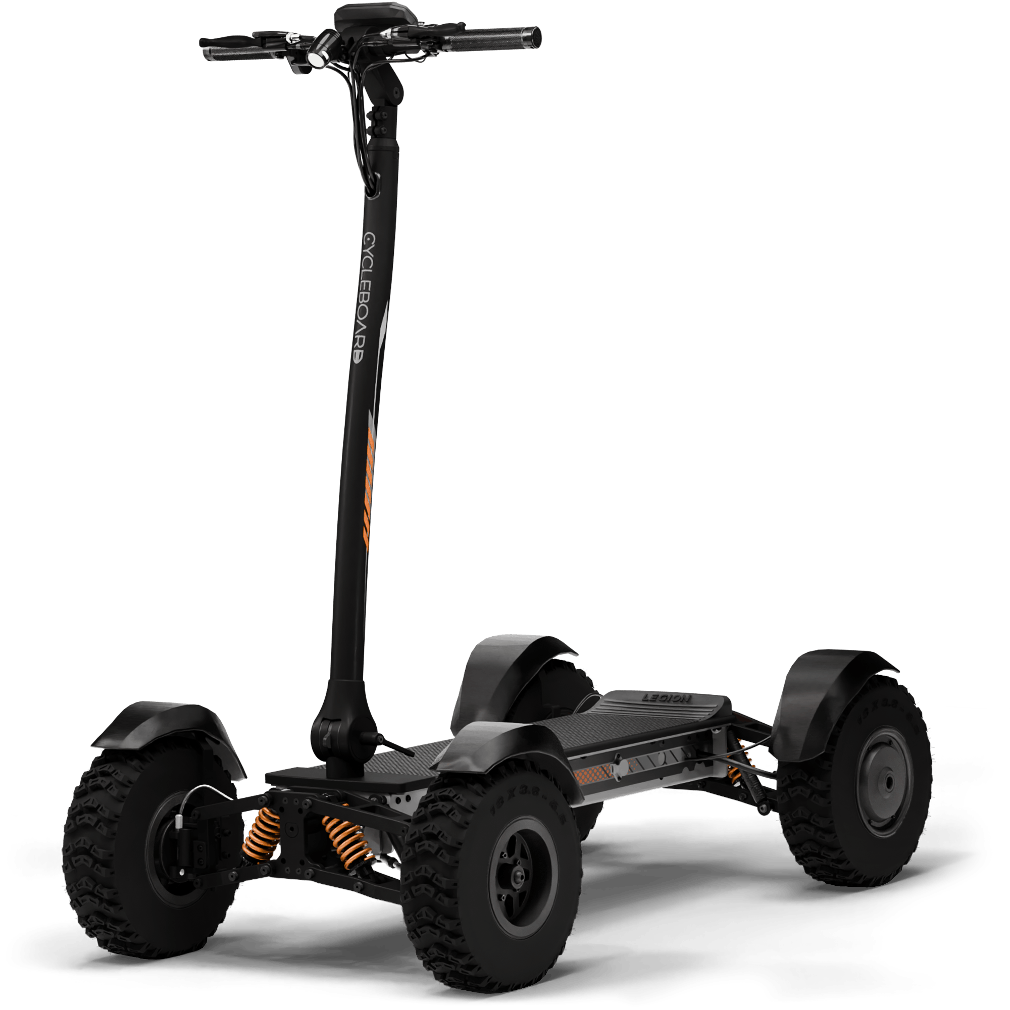 Cycleboard X Quad 3000W 60V Dual Suspension All Terrain Electric Scooter Stealth 13 x4