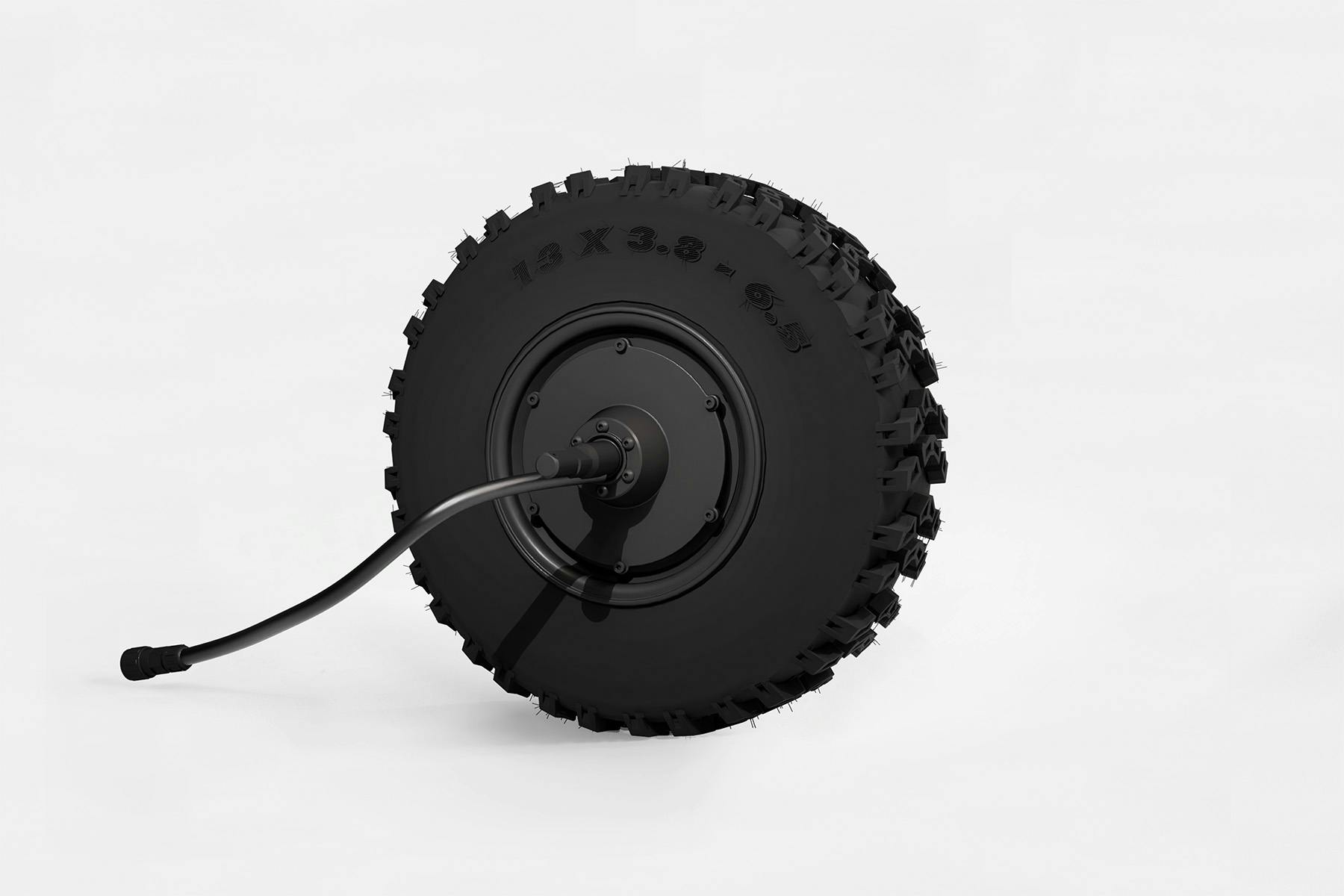 RIGHT MOTOR & WHEEL | 13" x 3.5" | X-QUAD 3000