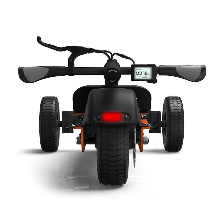 3 Wheeled Mixed-Terrain Electric Scooter  Rear View 