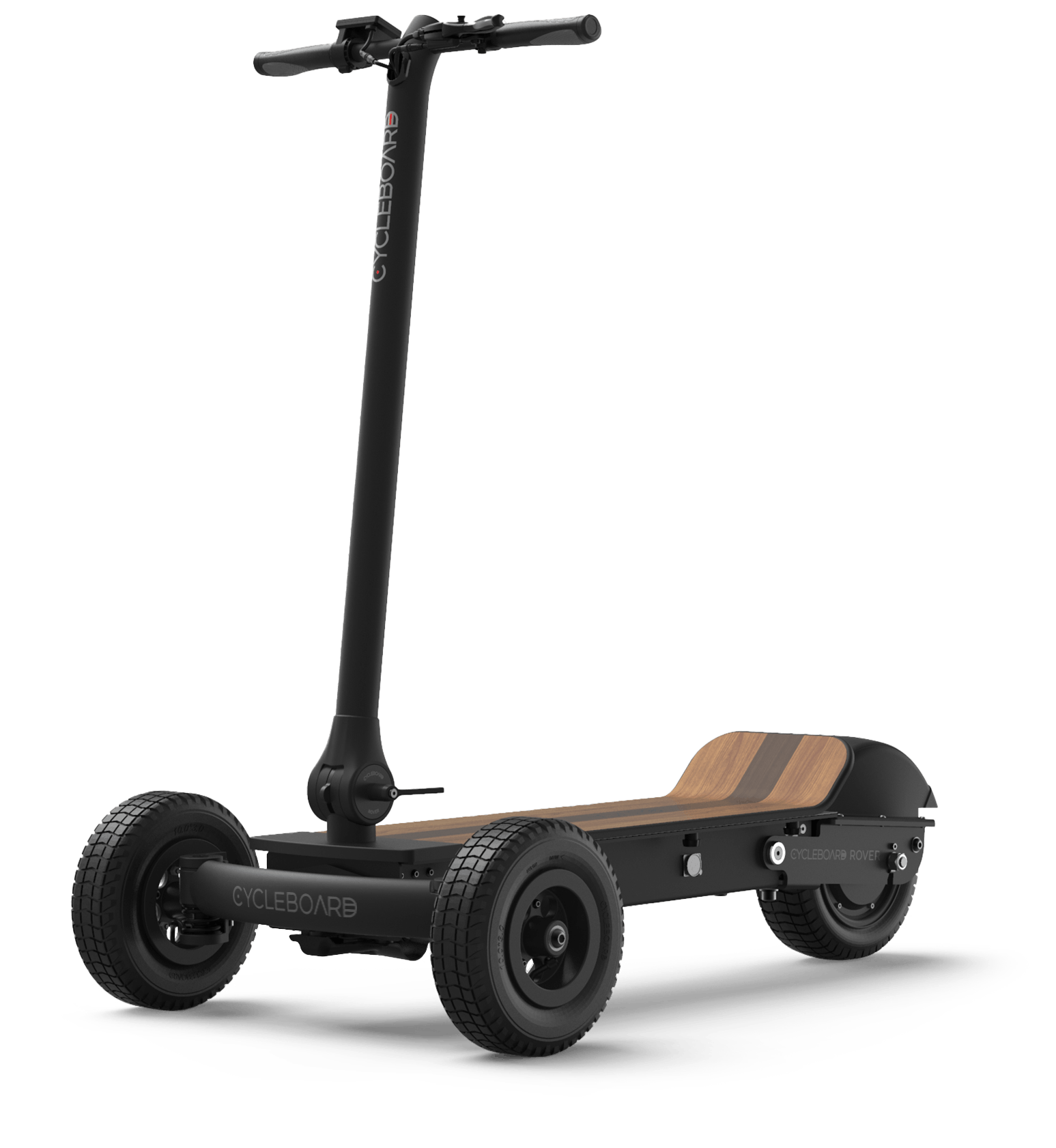 3 Wheeled Mixed-Terrain Electric Scooter  Rover Black Woody 