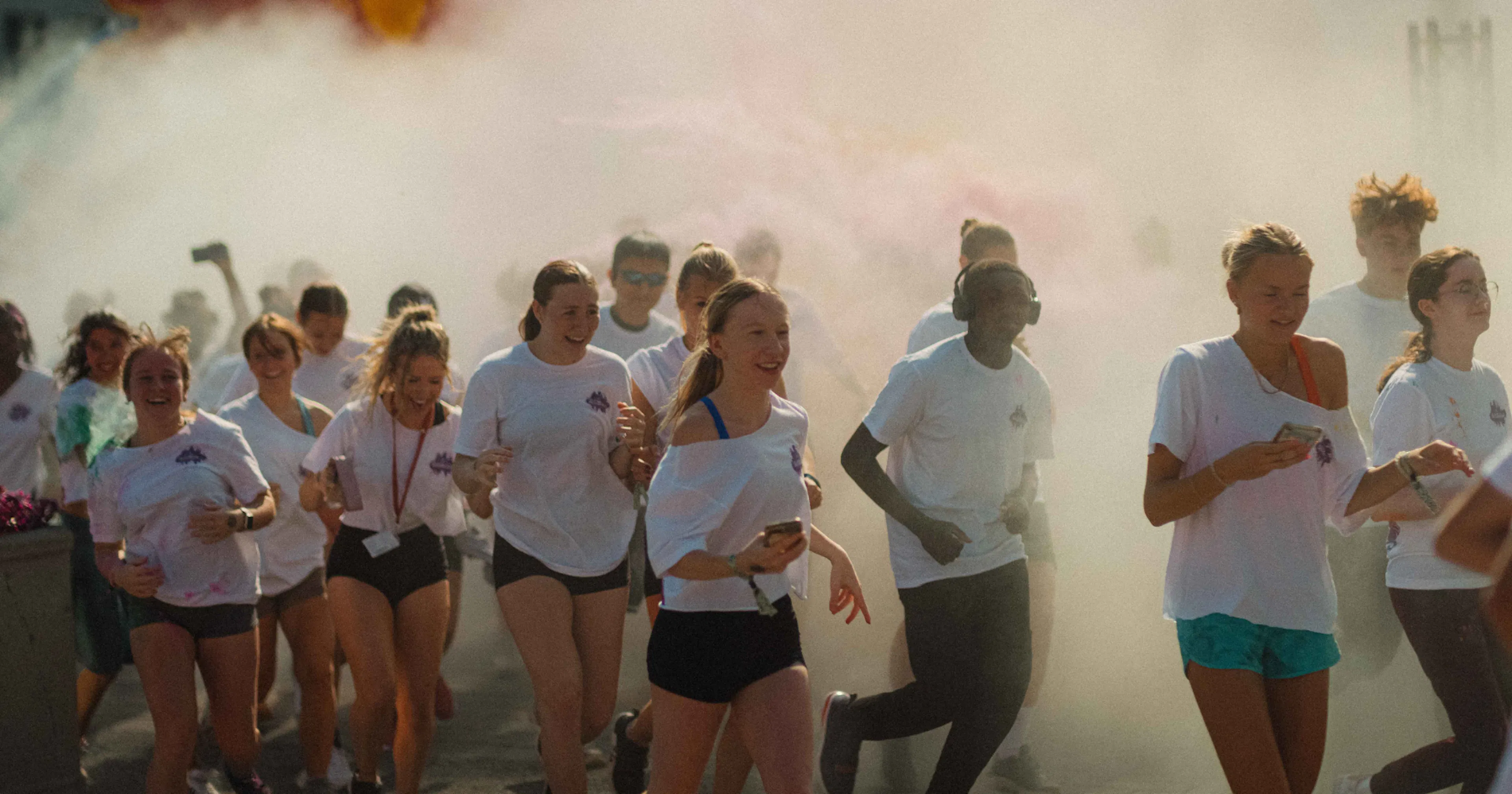 Students running for Shinerama