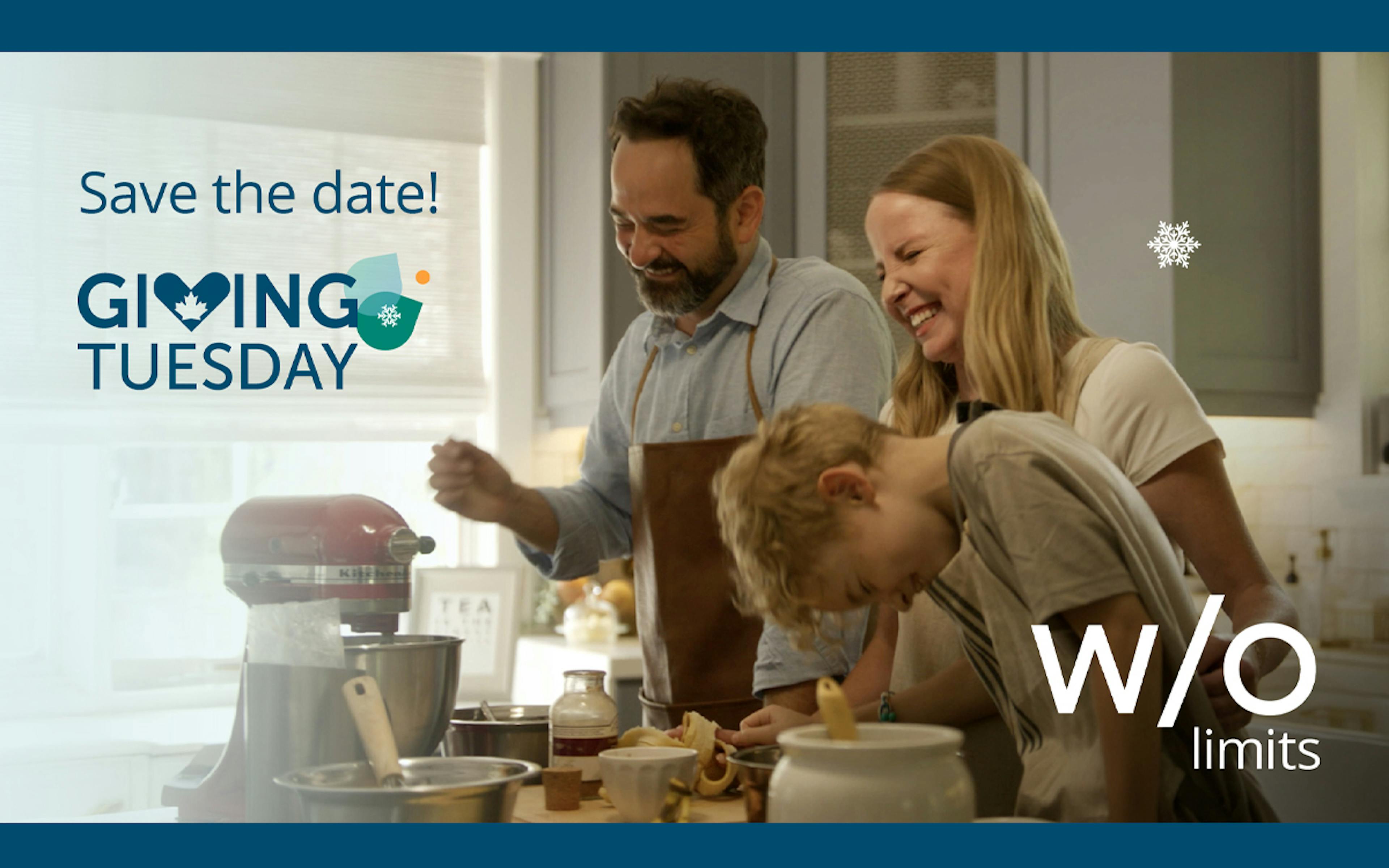 Stephanie Stavros and her family baking in the kitchen.