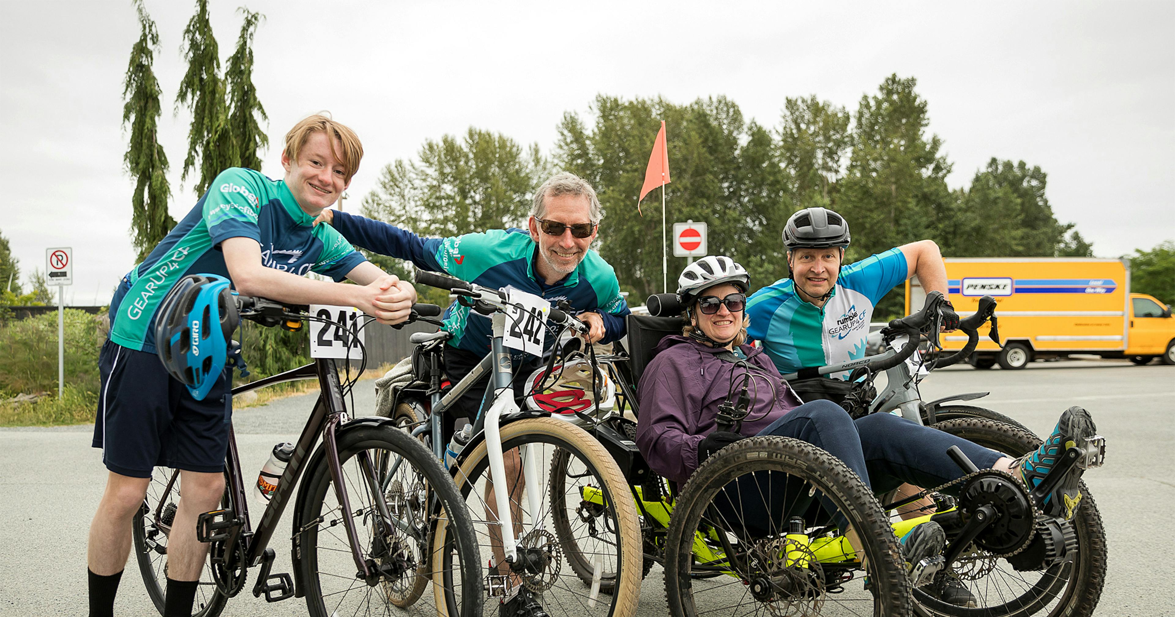 cyclists prepare for the event