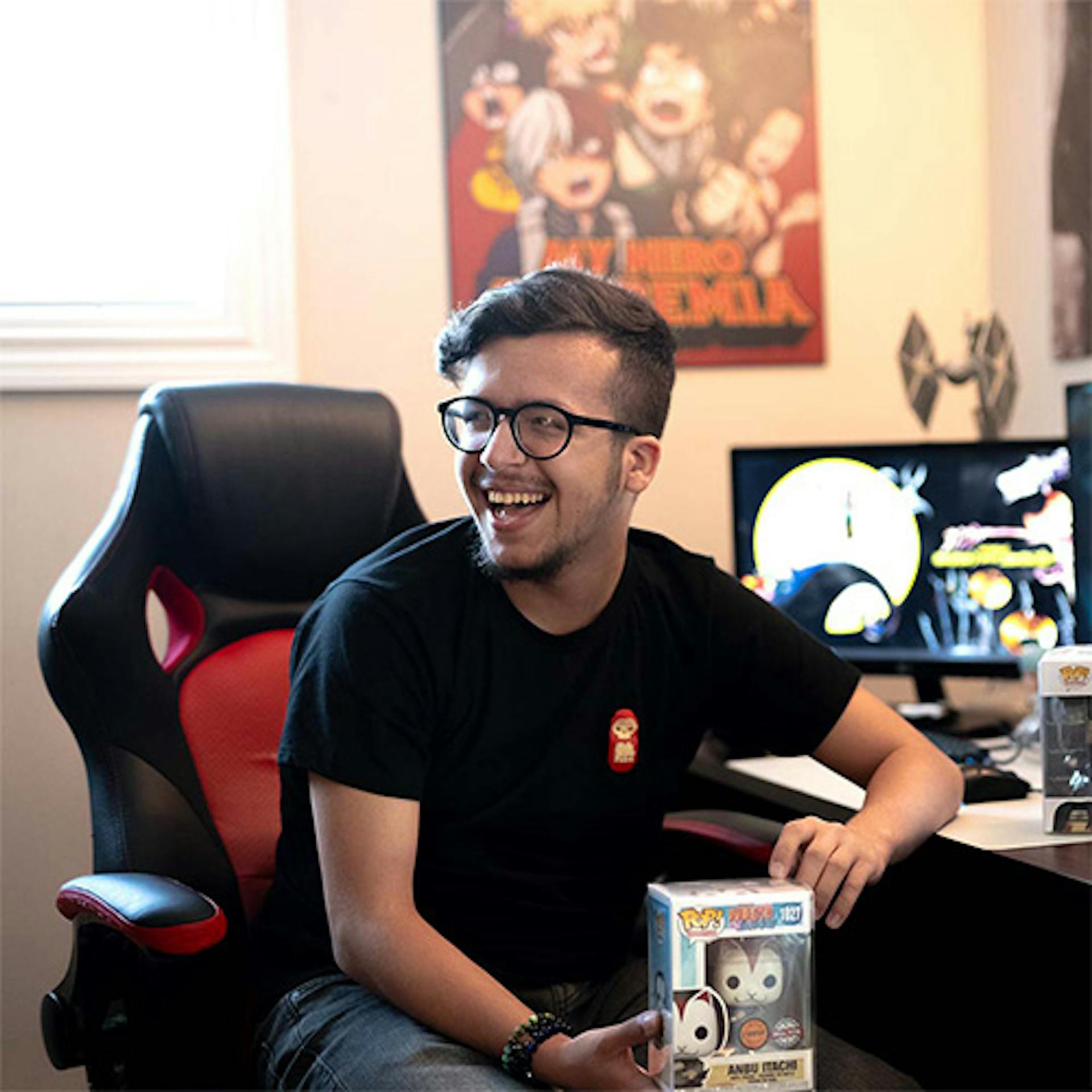 Matthew Tirabassi at his gaming desk