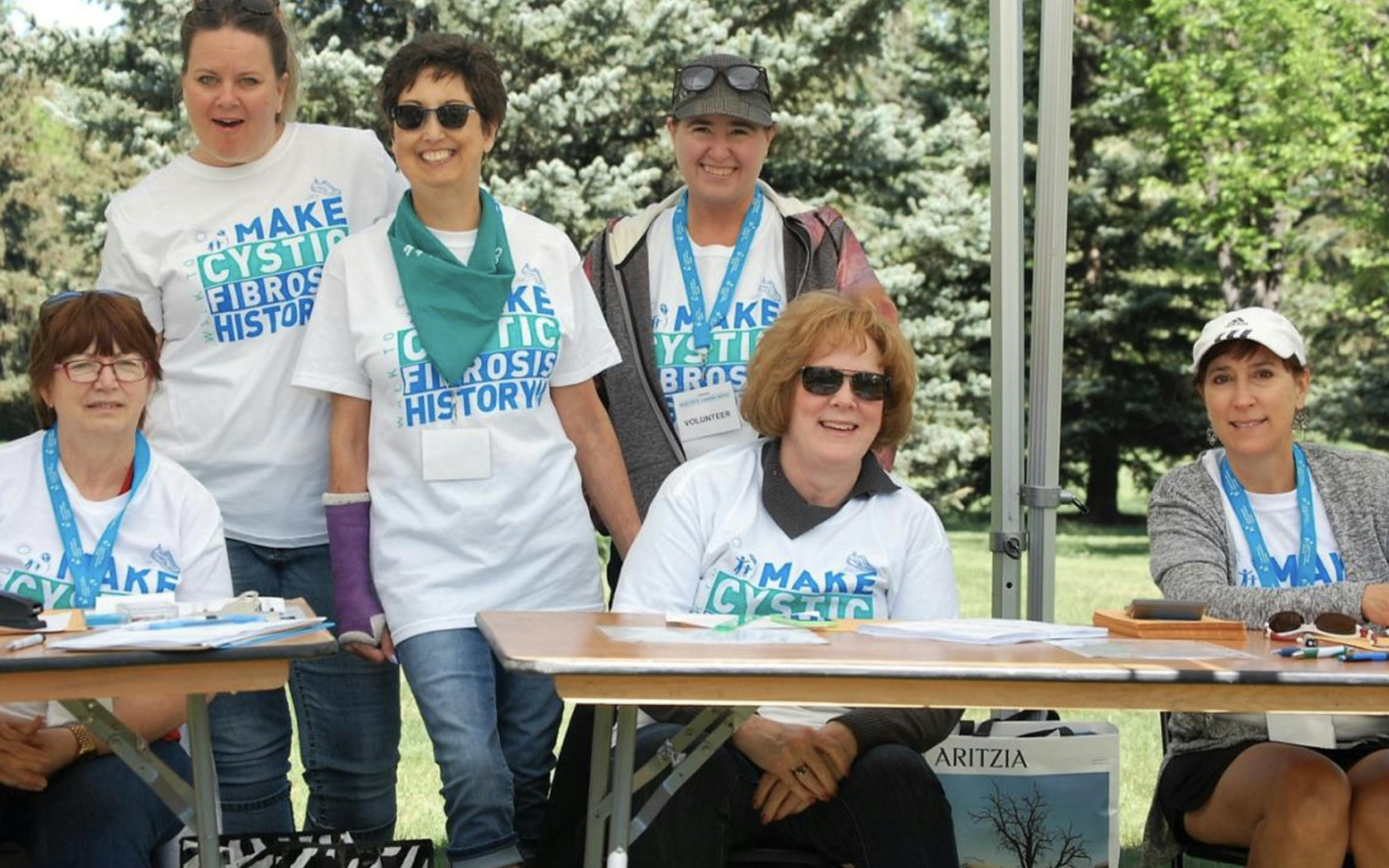 A group of CF Canada volunteers at The Walk to Make Cystic Fibrosis History