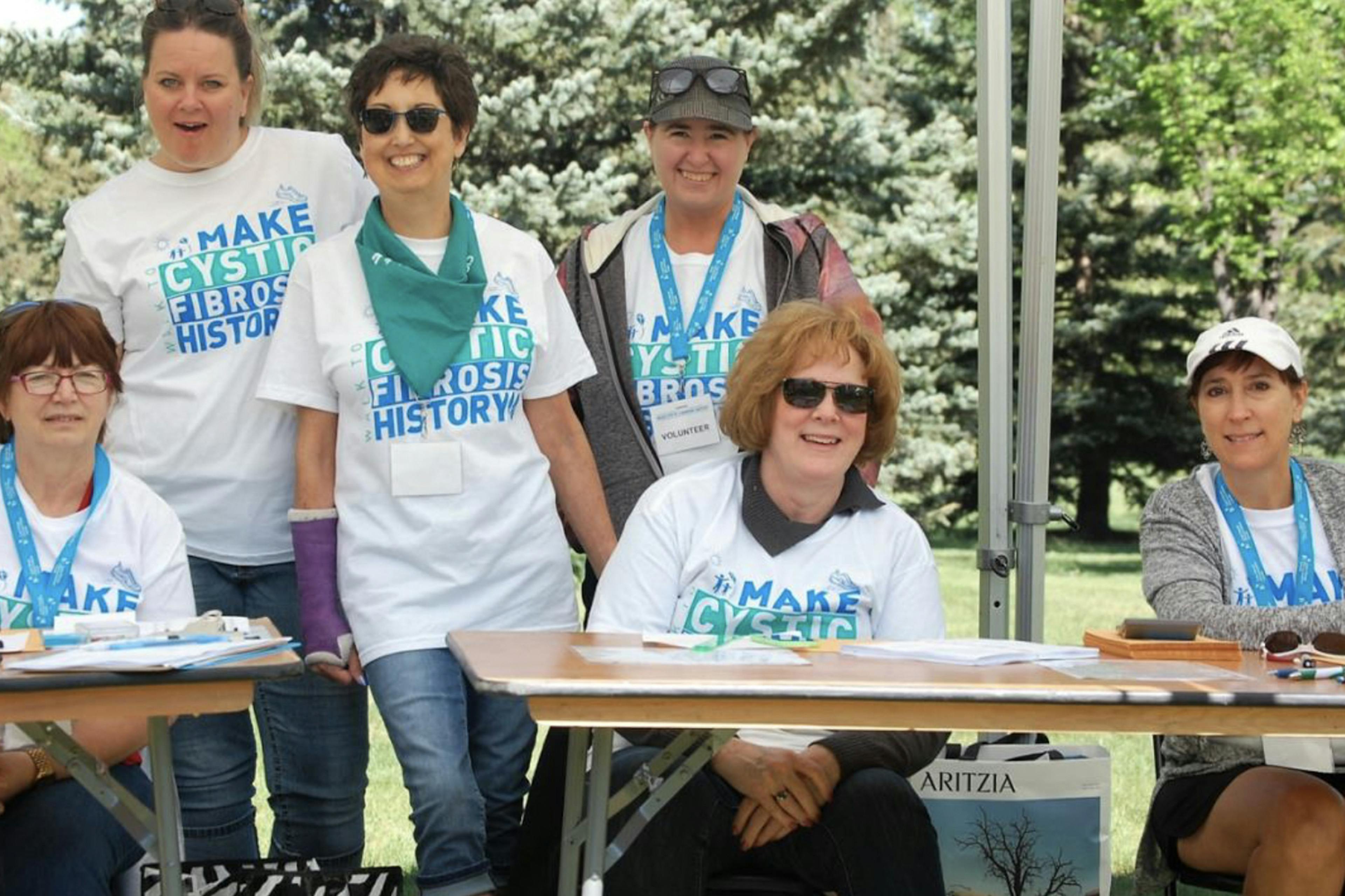 A group of CF Canada volunteers at The Walk to Make Cystic Fibrosis History