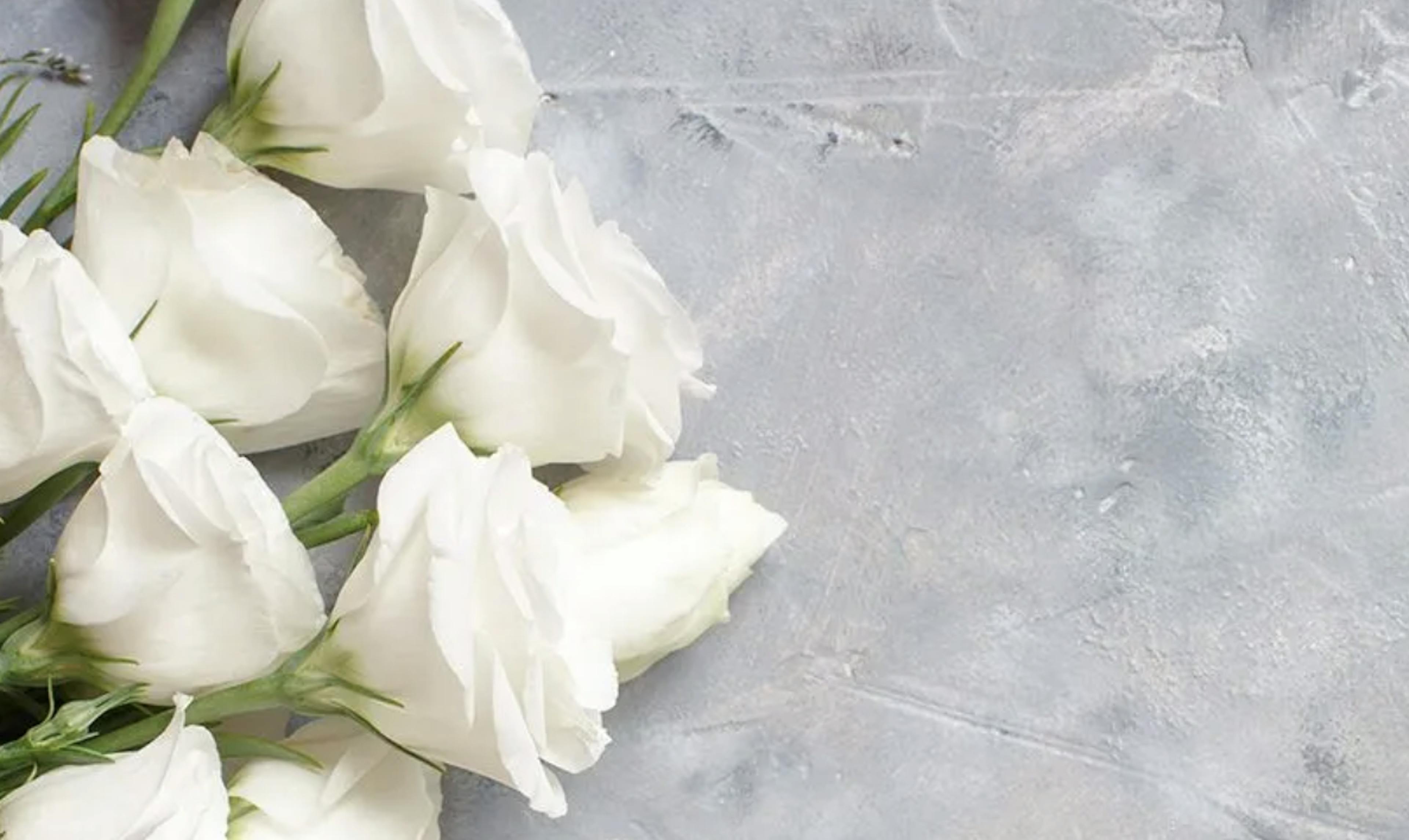 white flowers on marble table