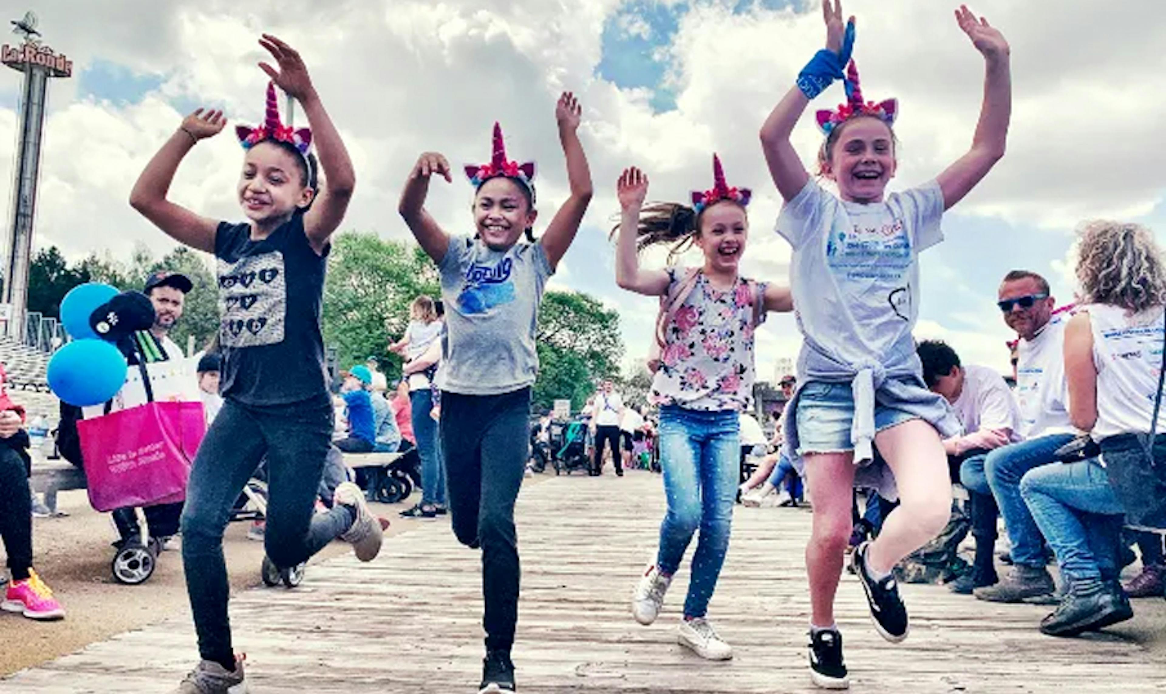 A group of happy children together at a fundraiser event