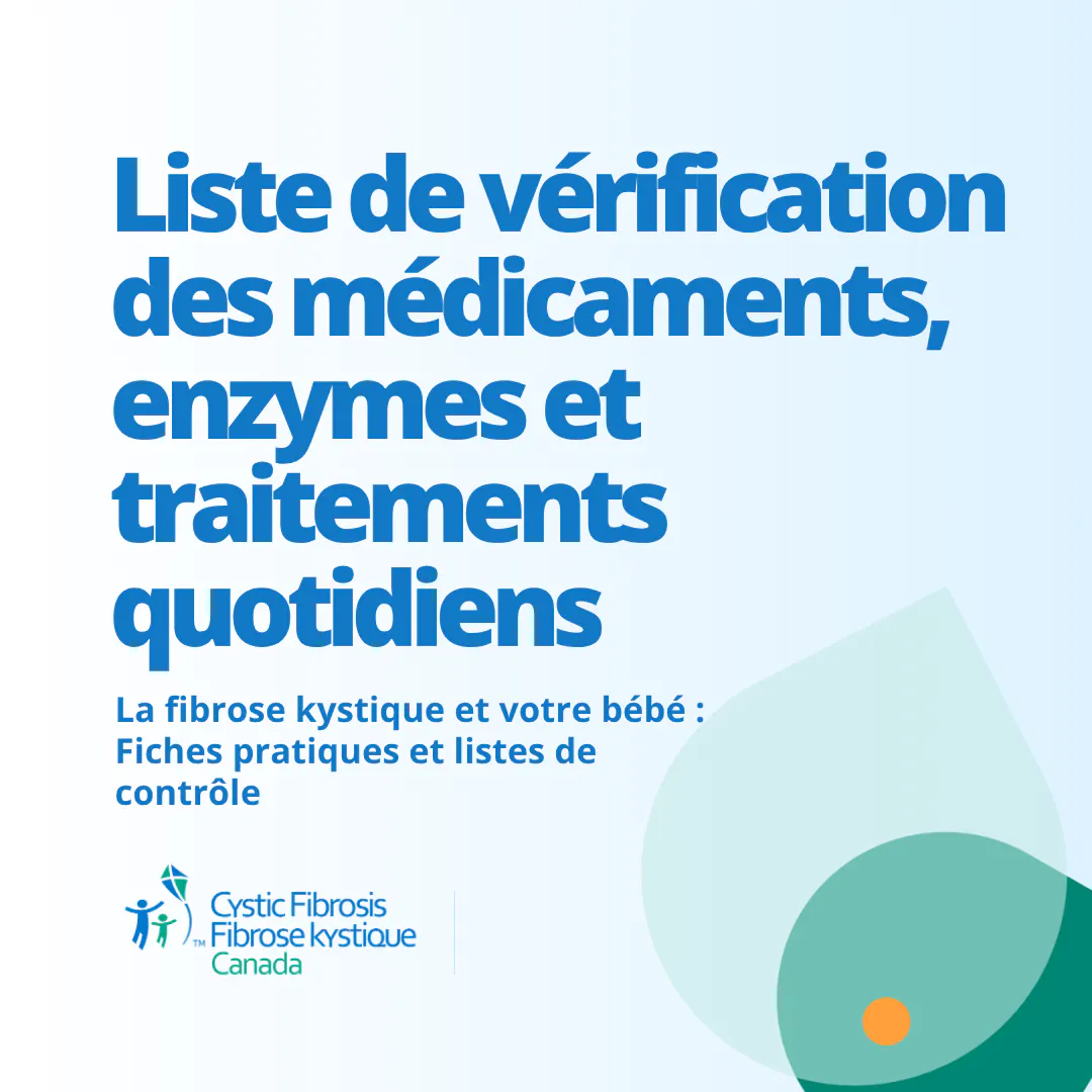 Liste de vérification des médicaments, enzymes et traitements quotidiens