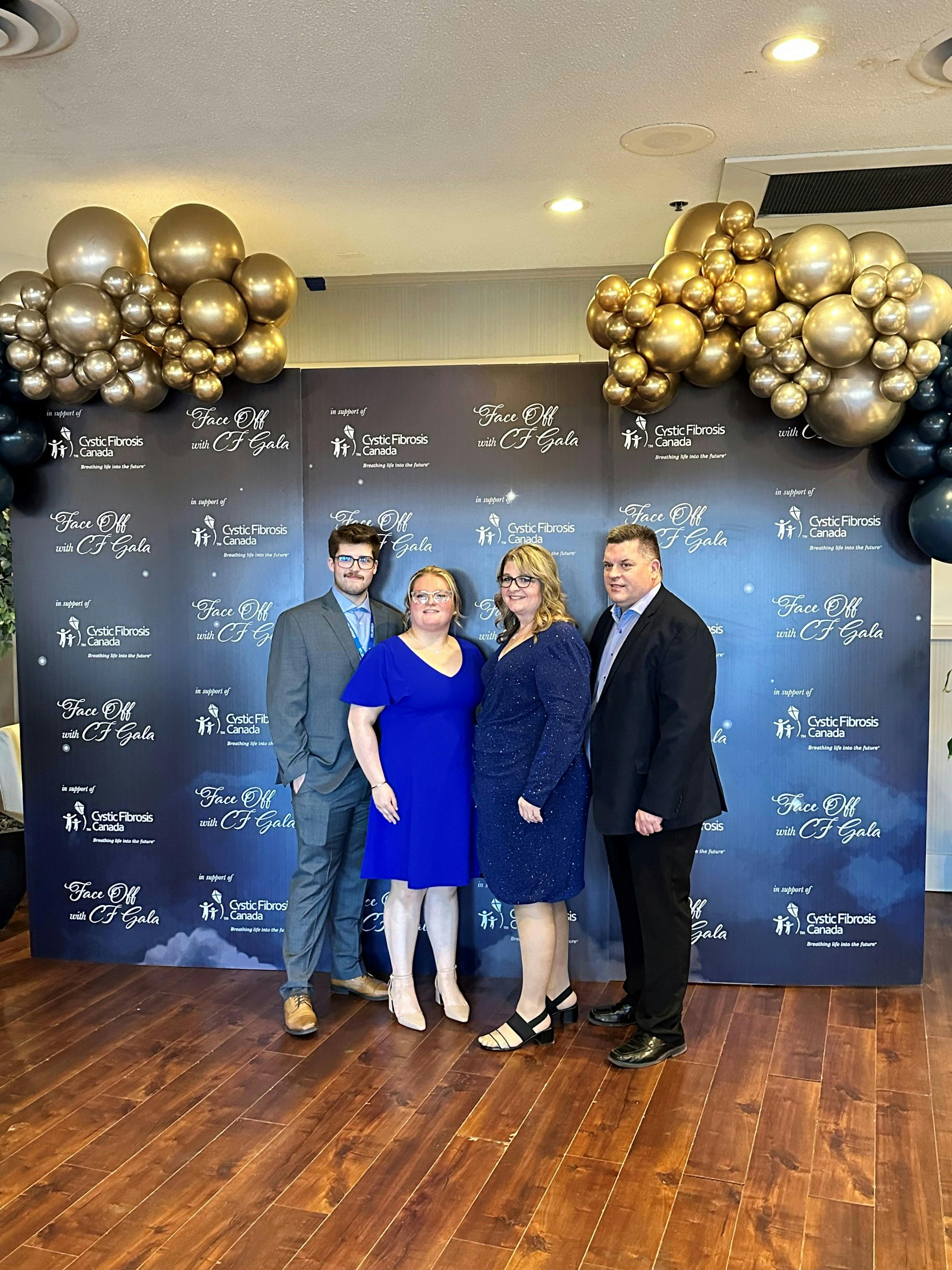 The Hipkin family at the 2025 Face Off 4 CF Gala