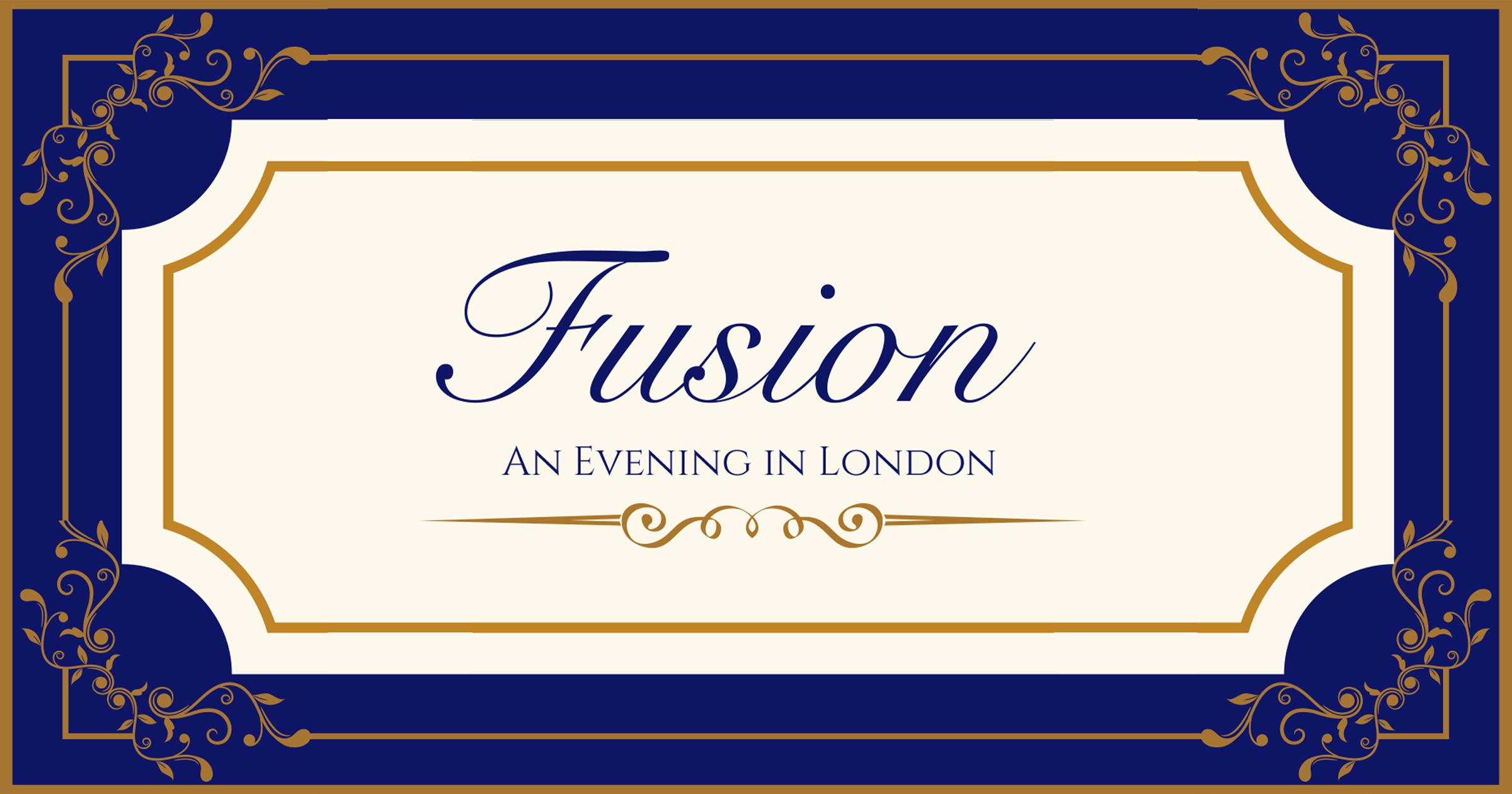 Fusion text on a decorative background
