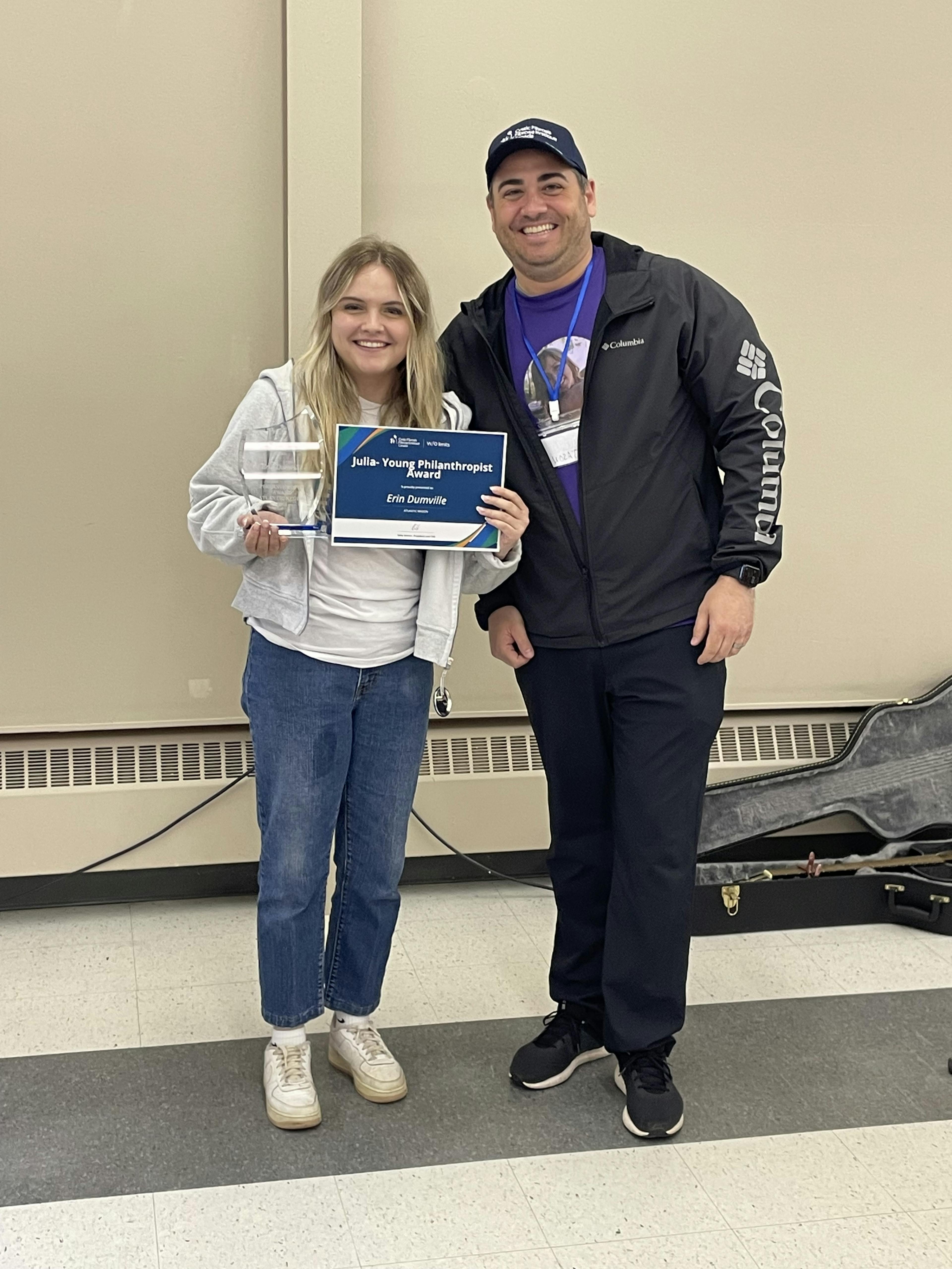 Erin Dumville – Julia – Young Philanthropist Award - Atlantic Region 