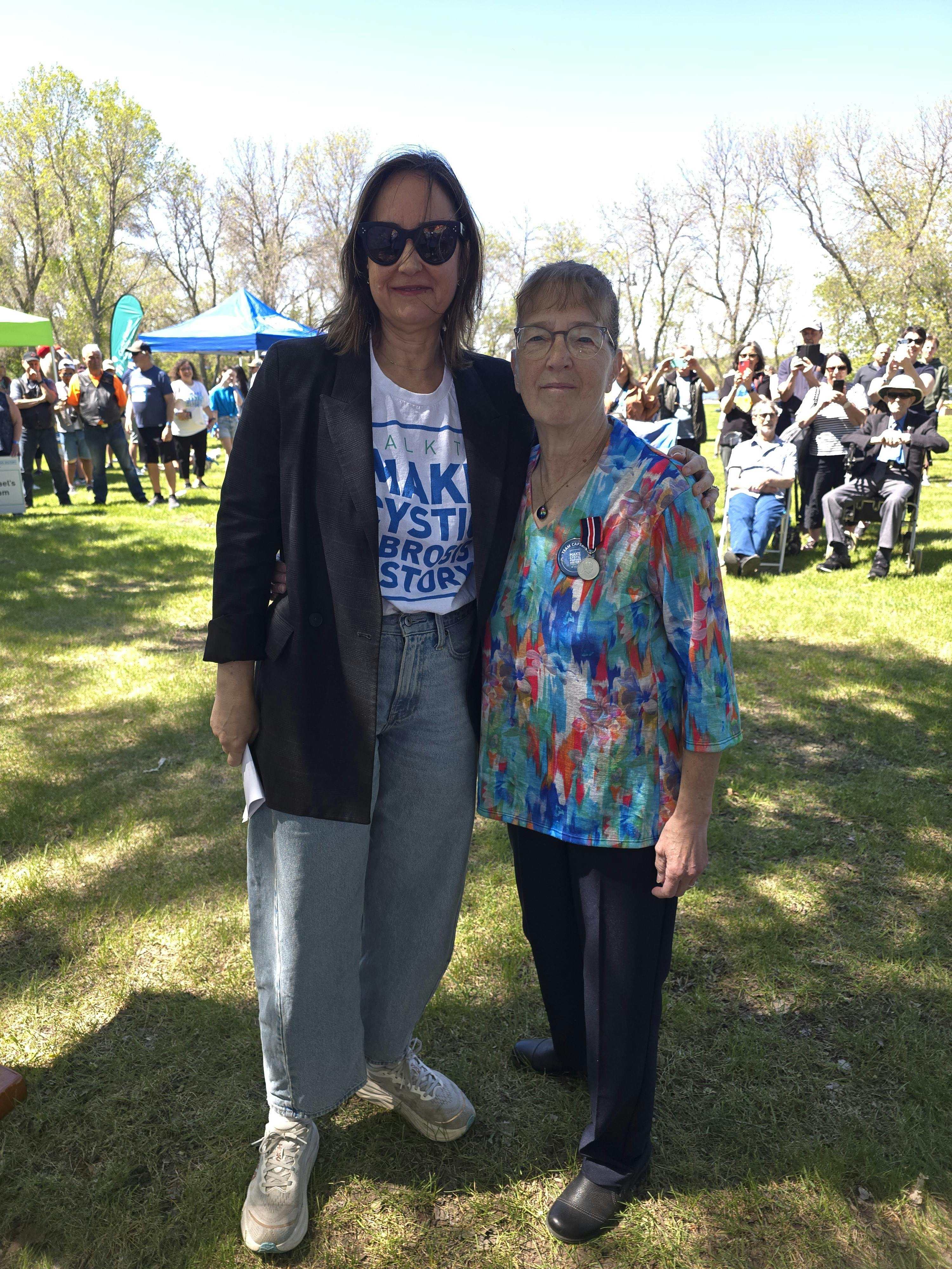 Lorna McEwan accepts the King Charles III Coronation Medal