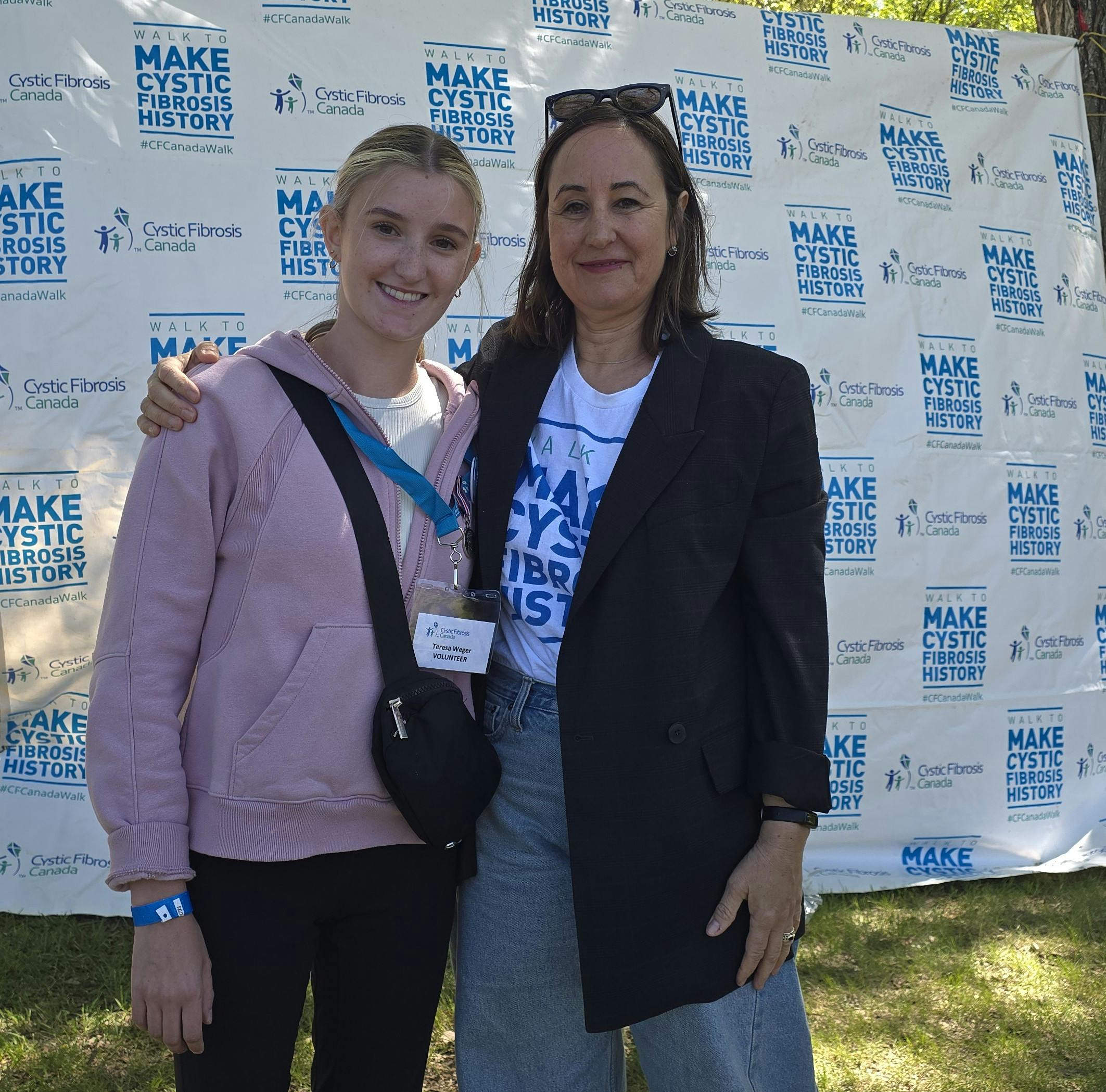 Teresa Weger accepts the King Charles III Coronation Medal from Kelly Grover, President and CEO, Cystic Fibrosis Canada