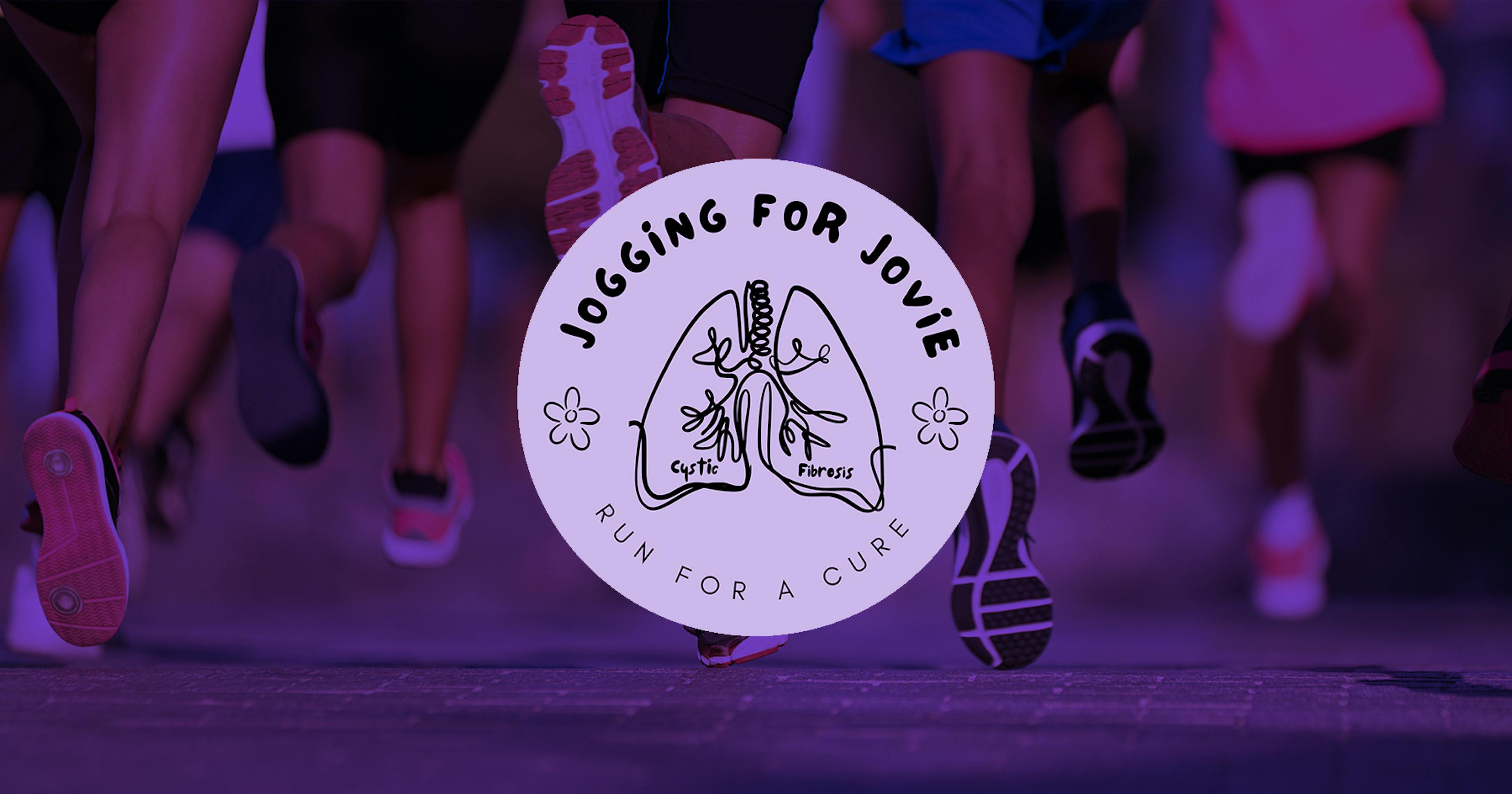 An event logo illustration featuring lungs with the words, Run for a Cure