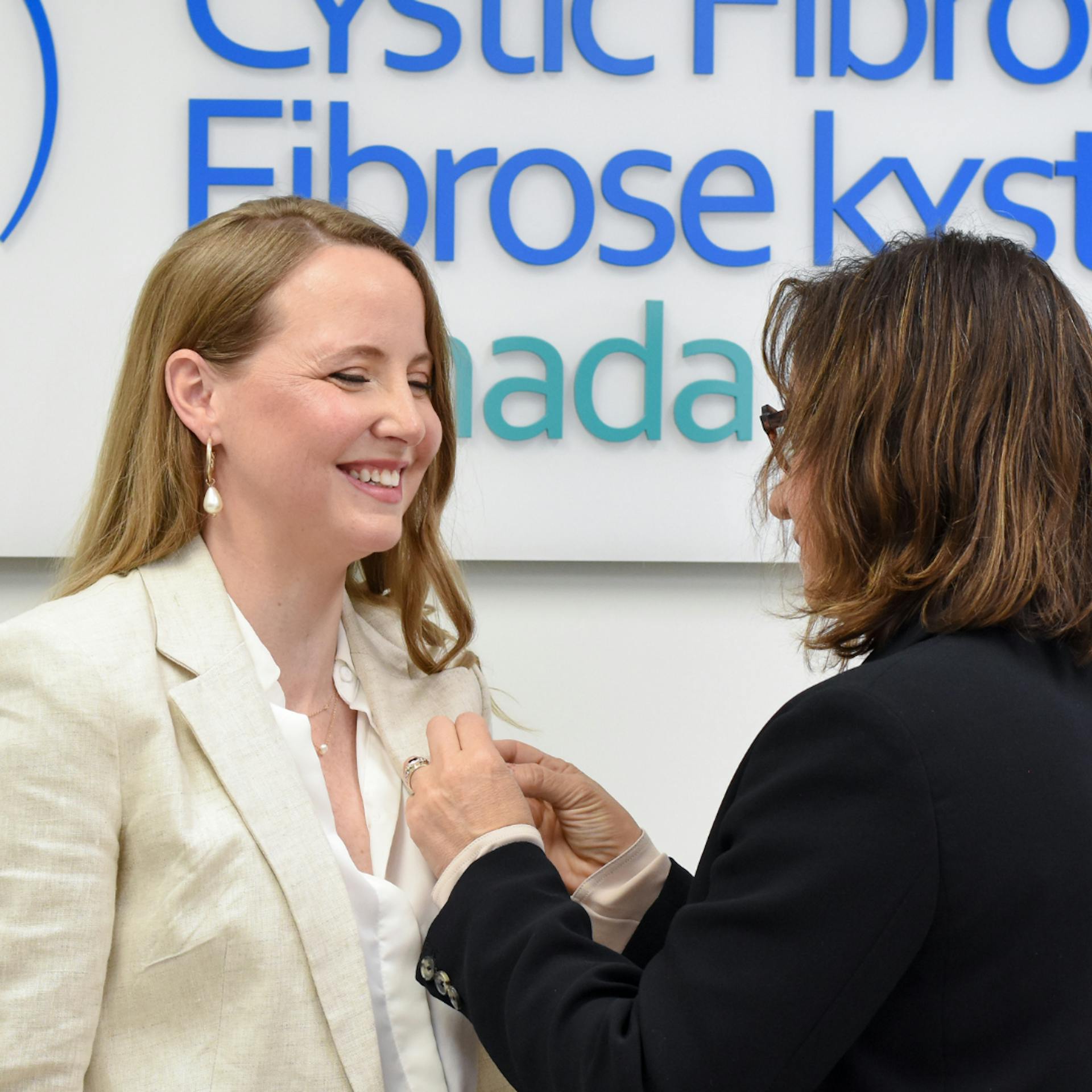 Stephanie receiving her CF Canada Award