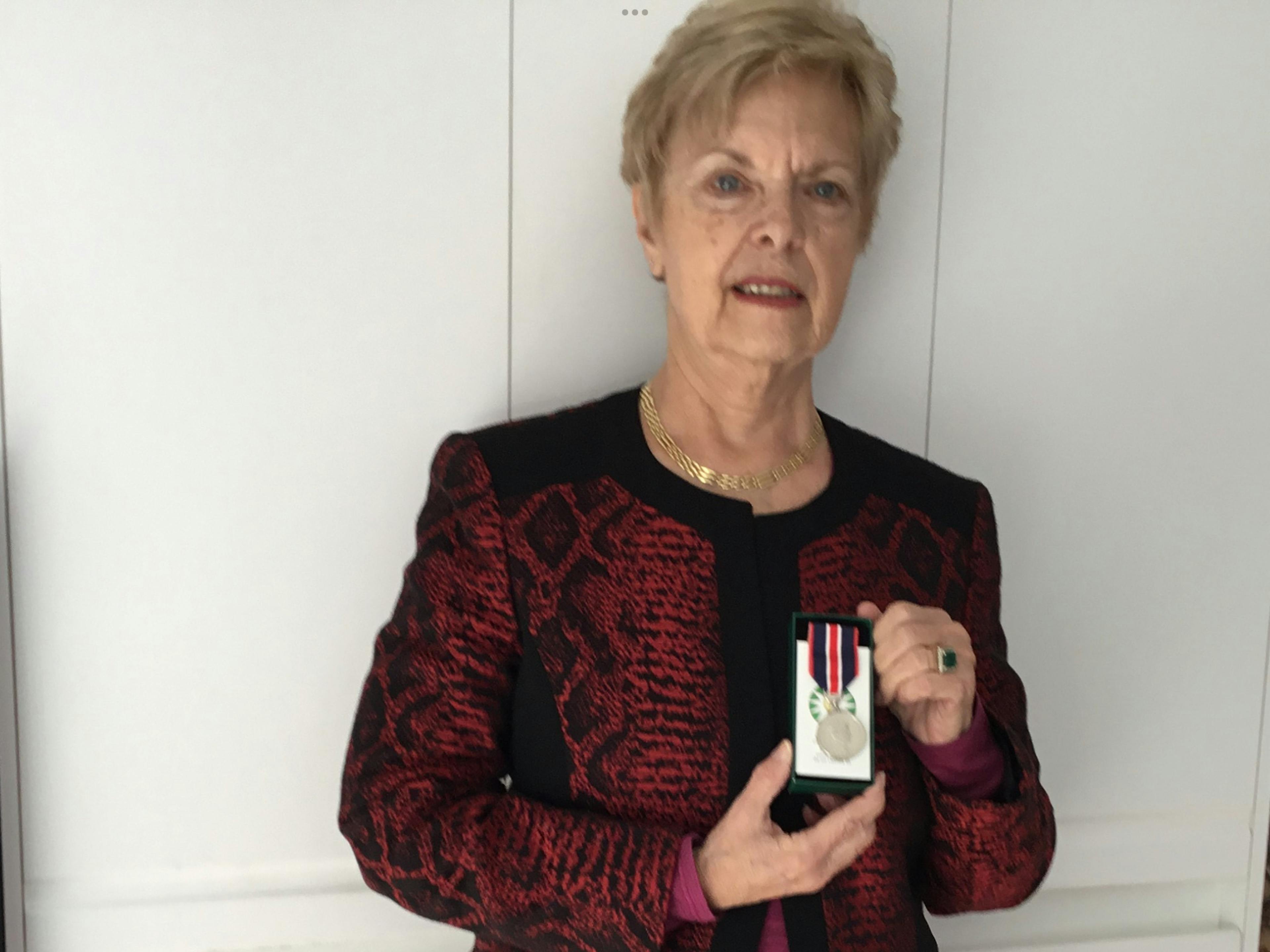 Lisette Tremblay accepts her KCCM from CF Canada 