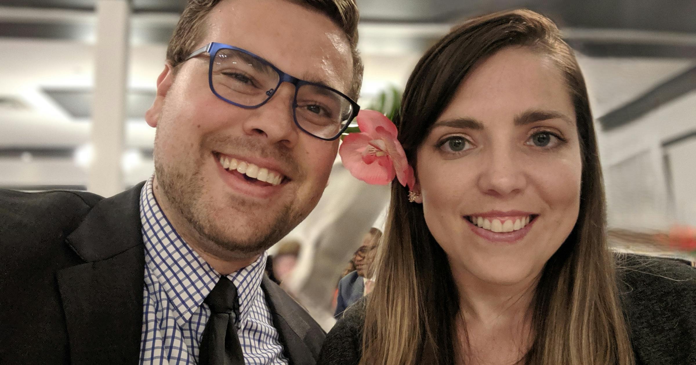 Photo de Sam Saumure et de sa femme, Chloé