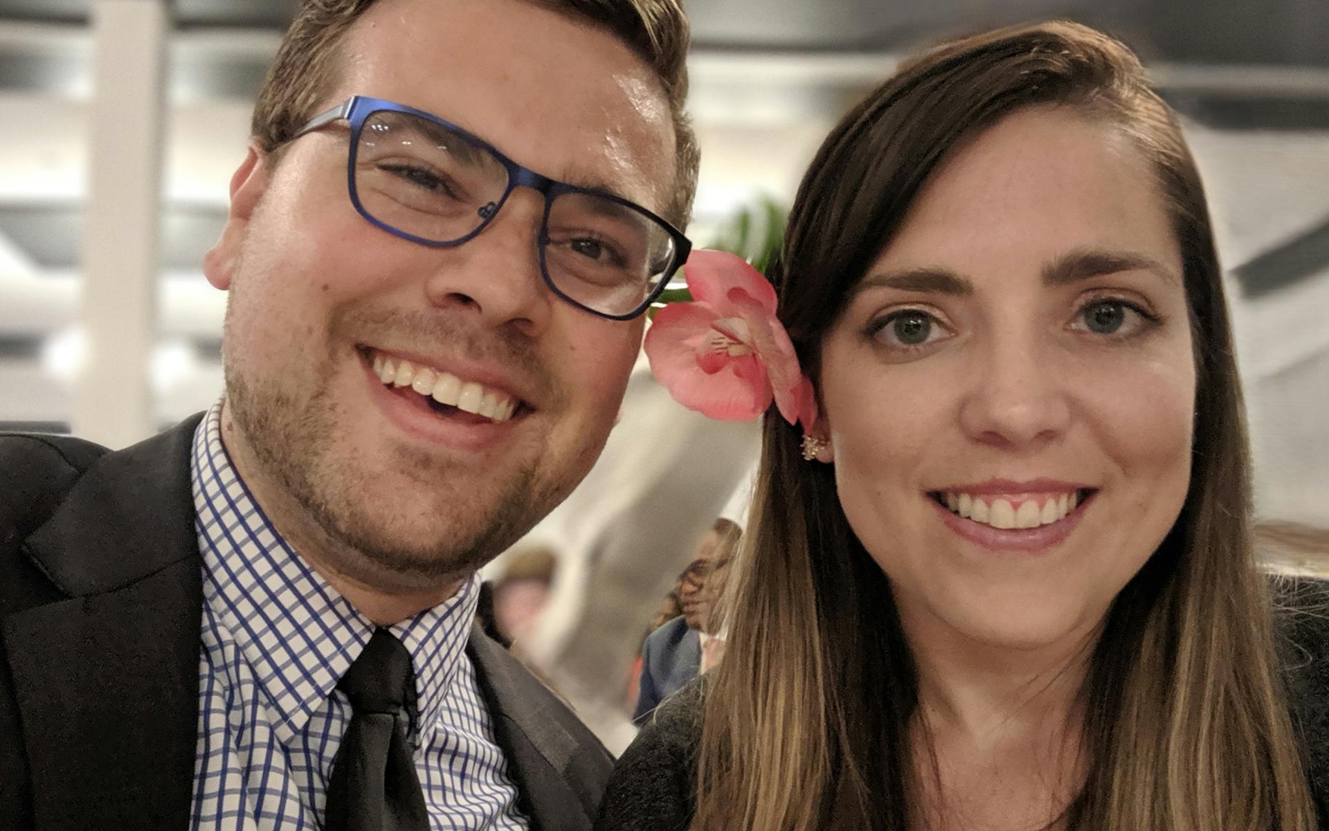 Photo de Sam Saumure et de sa femme, Chloé