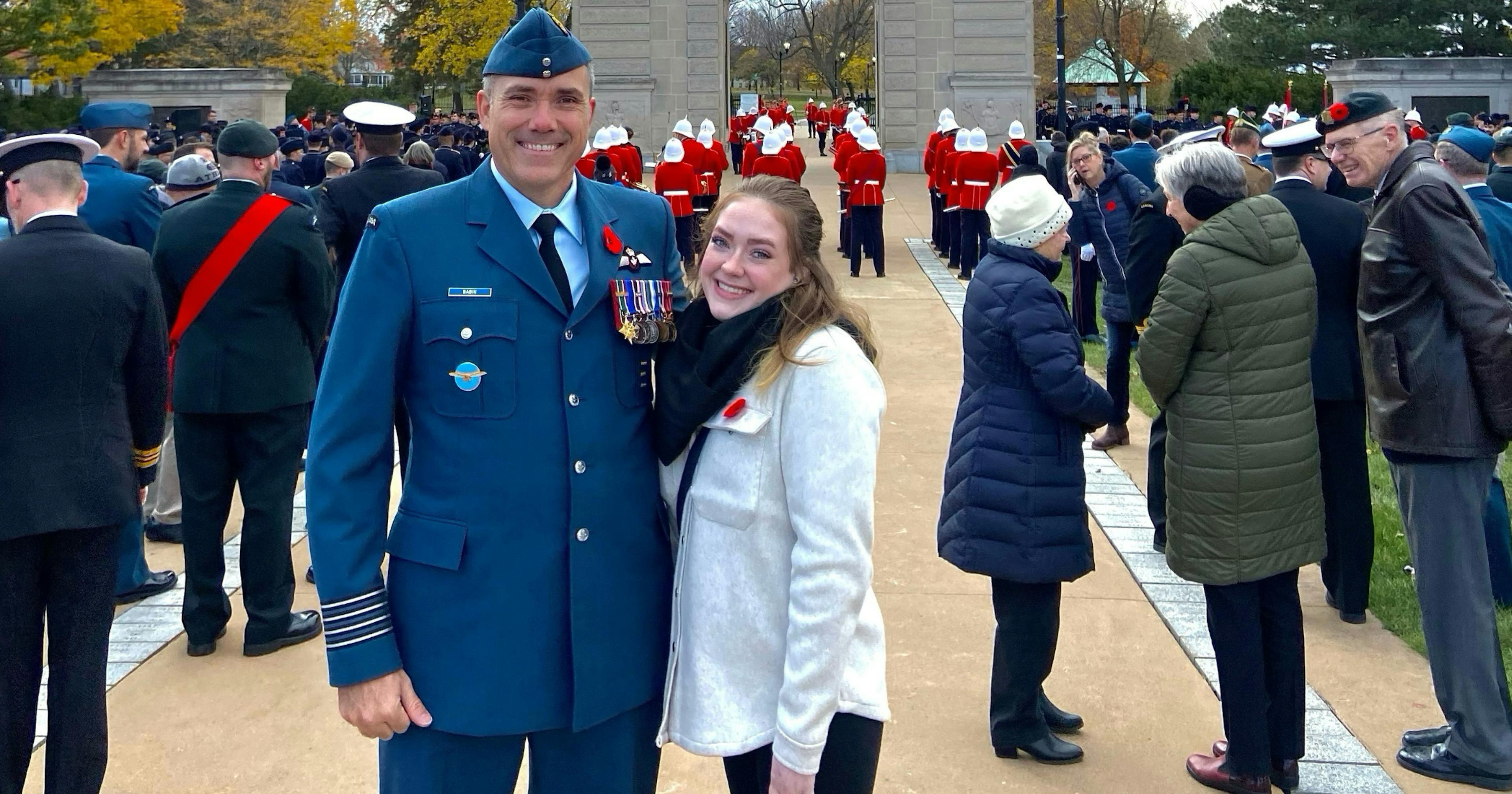 Colonel Mike Babin and daughter, Alexie, who lives with CF.