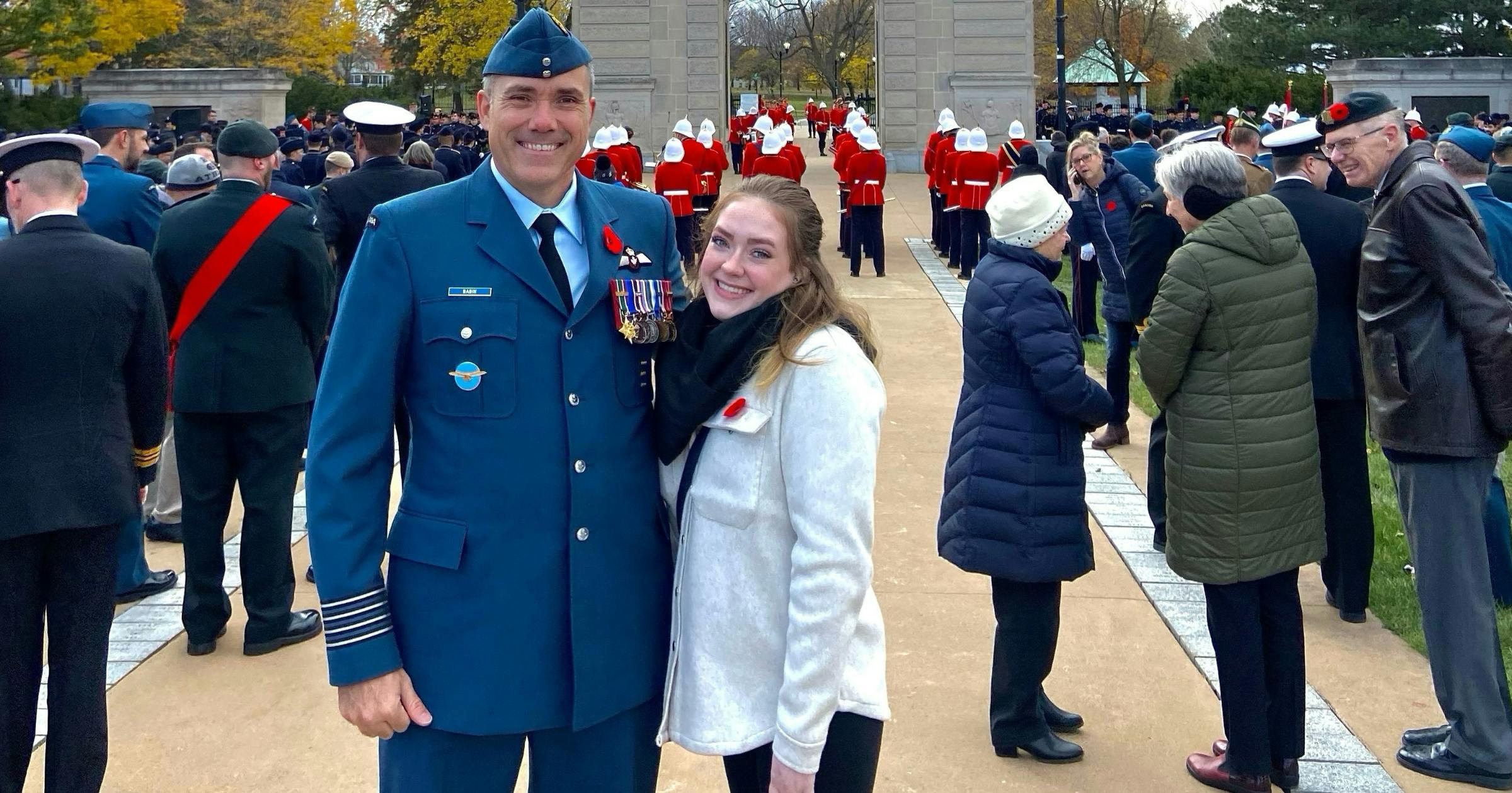 Colonel Mike Babin and daughter, Alexie, who lives with CF.