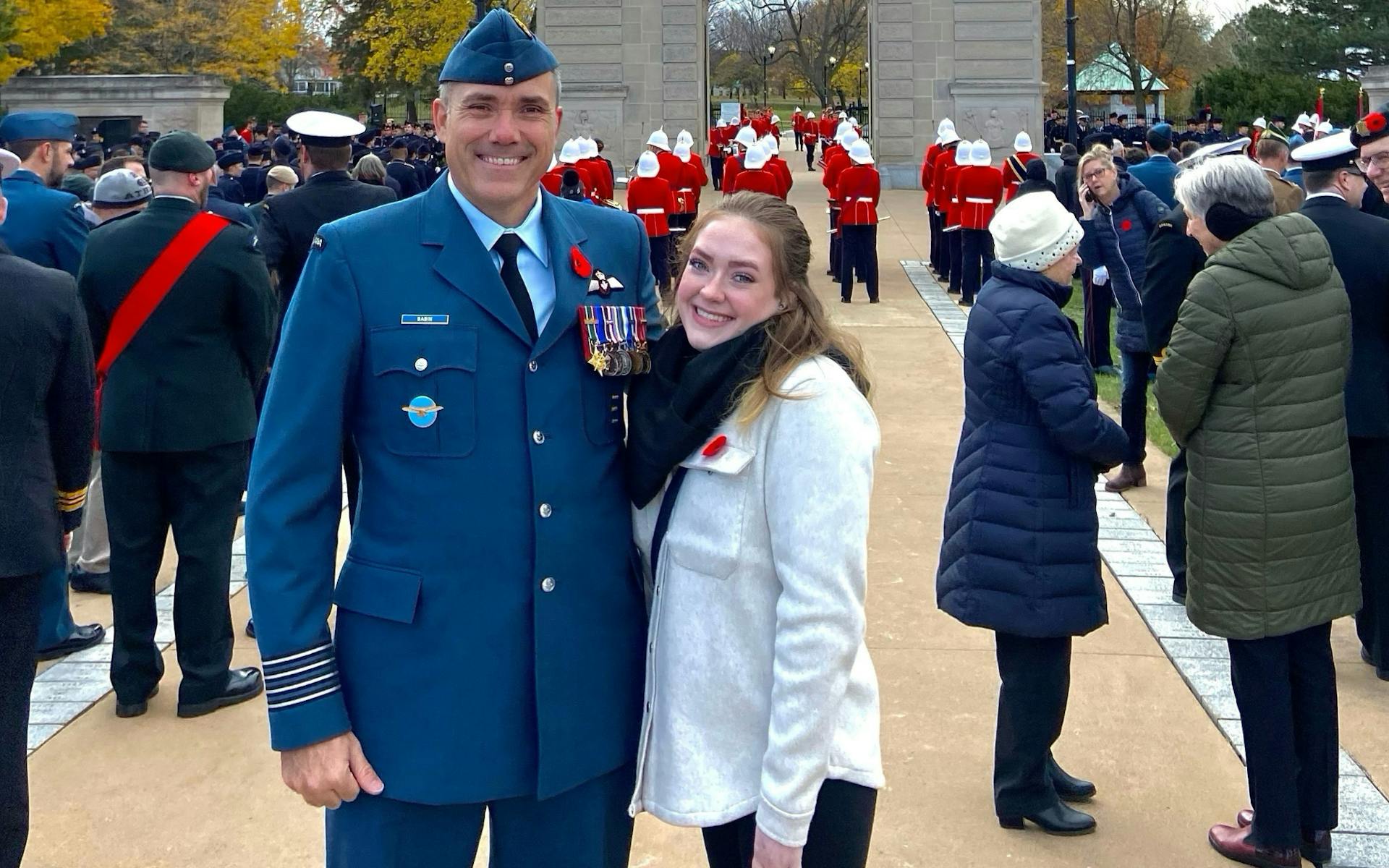 Colonel Mike Babin and daughter, Alexie, who lives with CF.