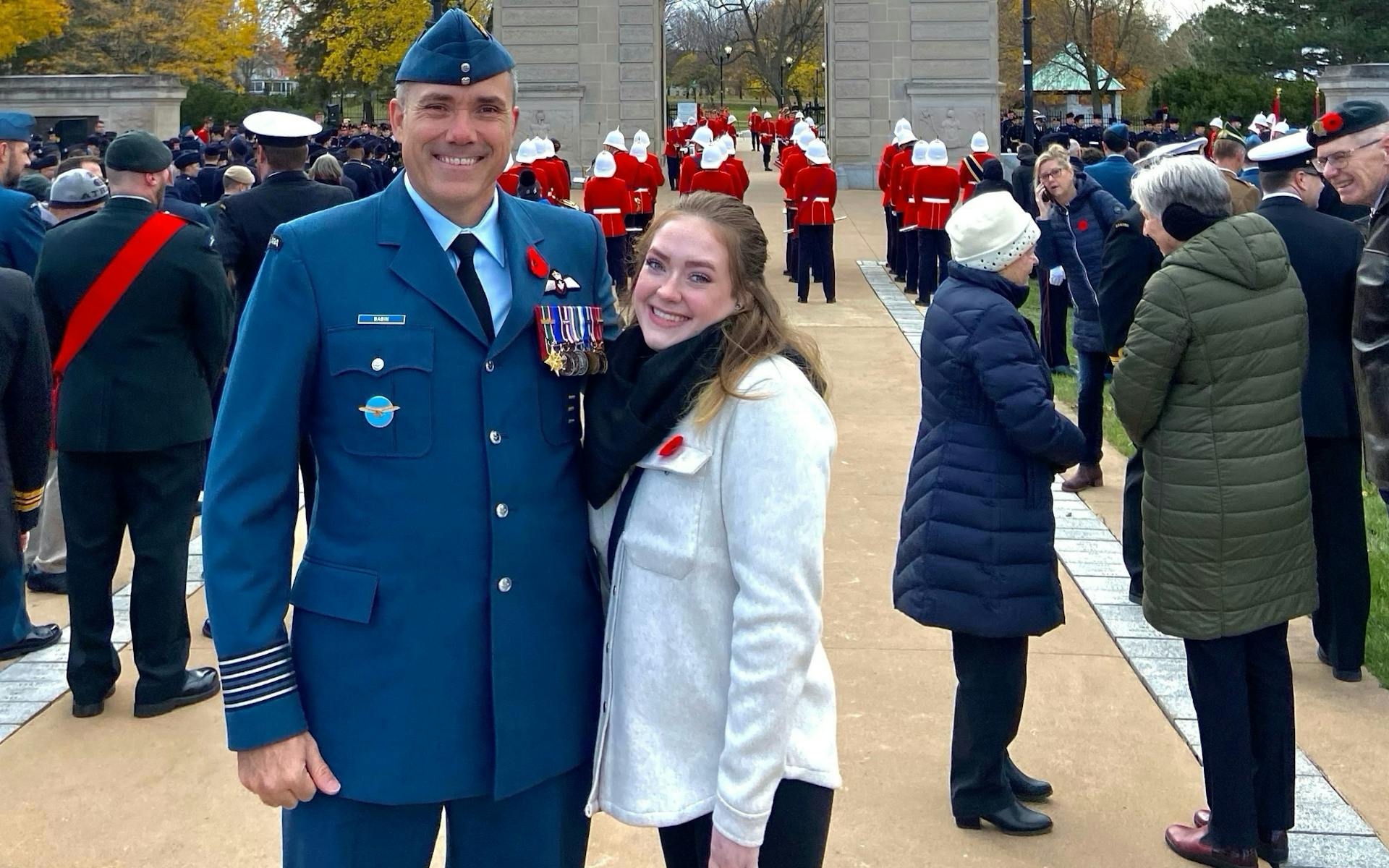 Colonel Mike Babin and daughter, Alexie, who lives with CF.