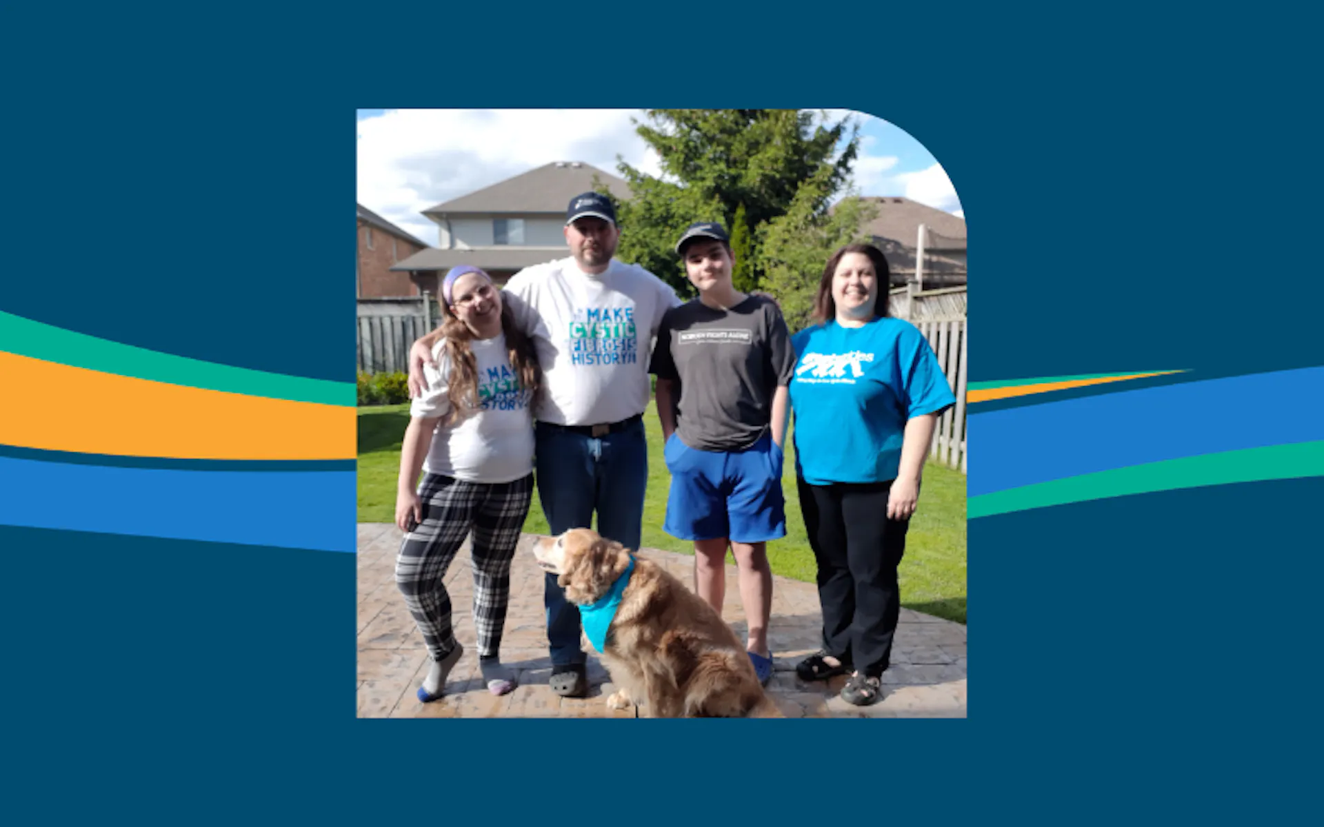 Stan and his family supporting the Walk