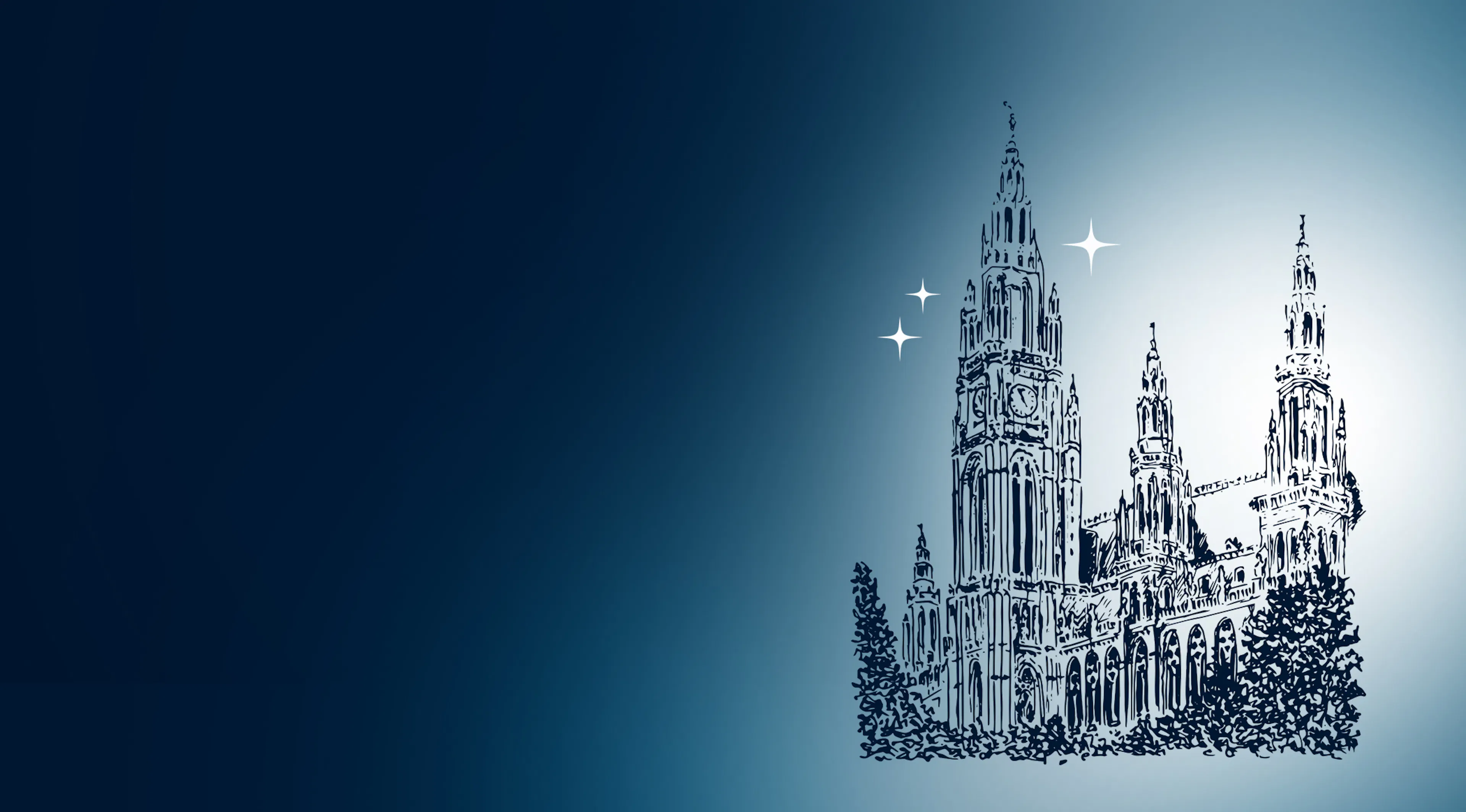 Illustration of Vienna city scape
