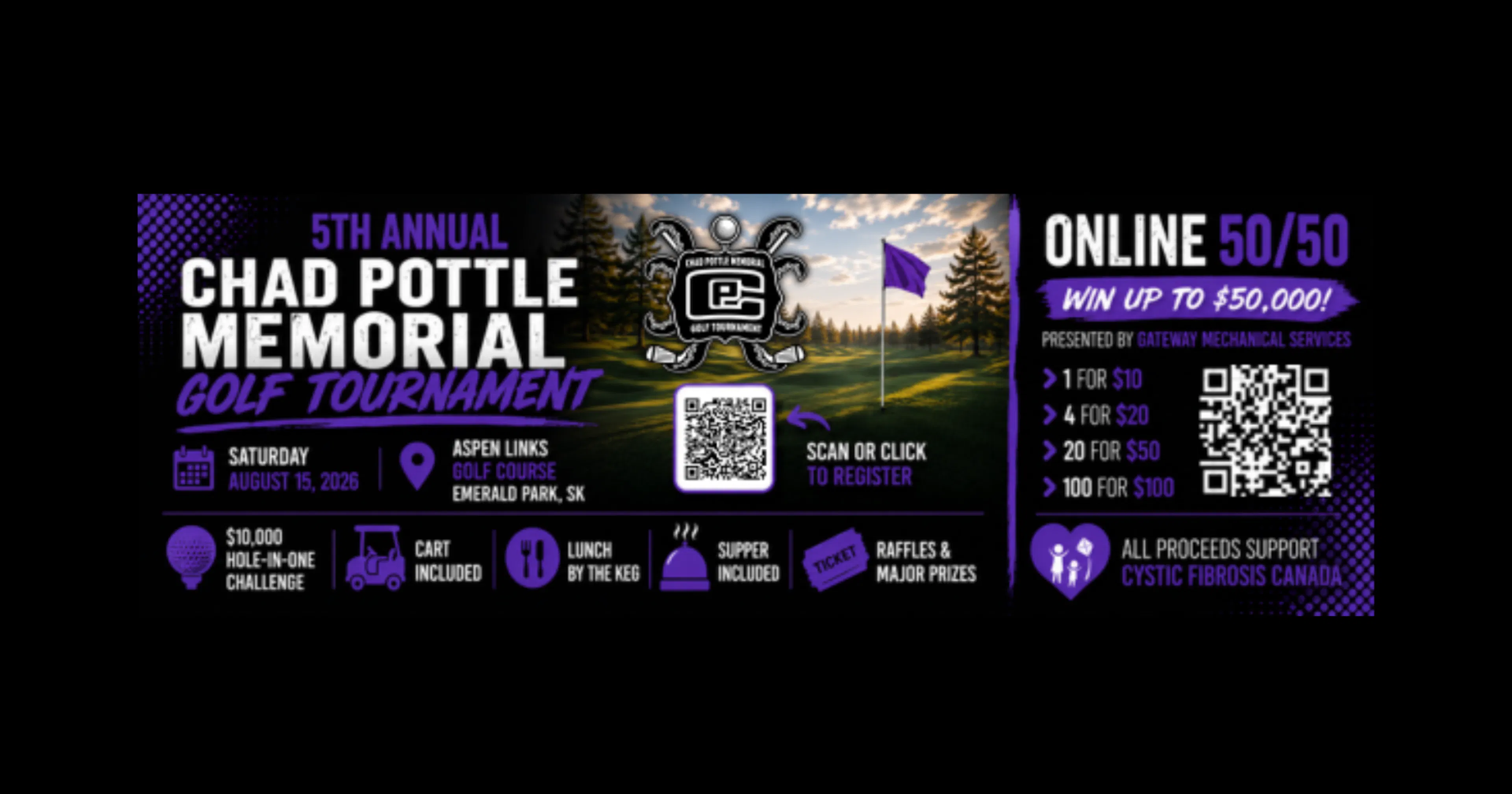 Promotional picture for Chad Pottle Memorial Golf Tournament