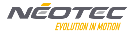 Logo de la société Néotec, evolution in motion