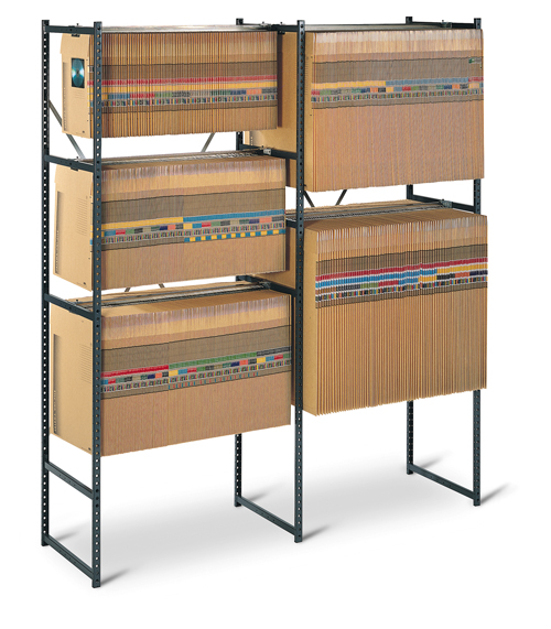 Rayonnage "échelles" pour les dossiers avec une accroche centrale, produit de Dacota