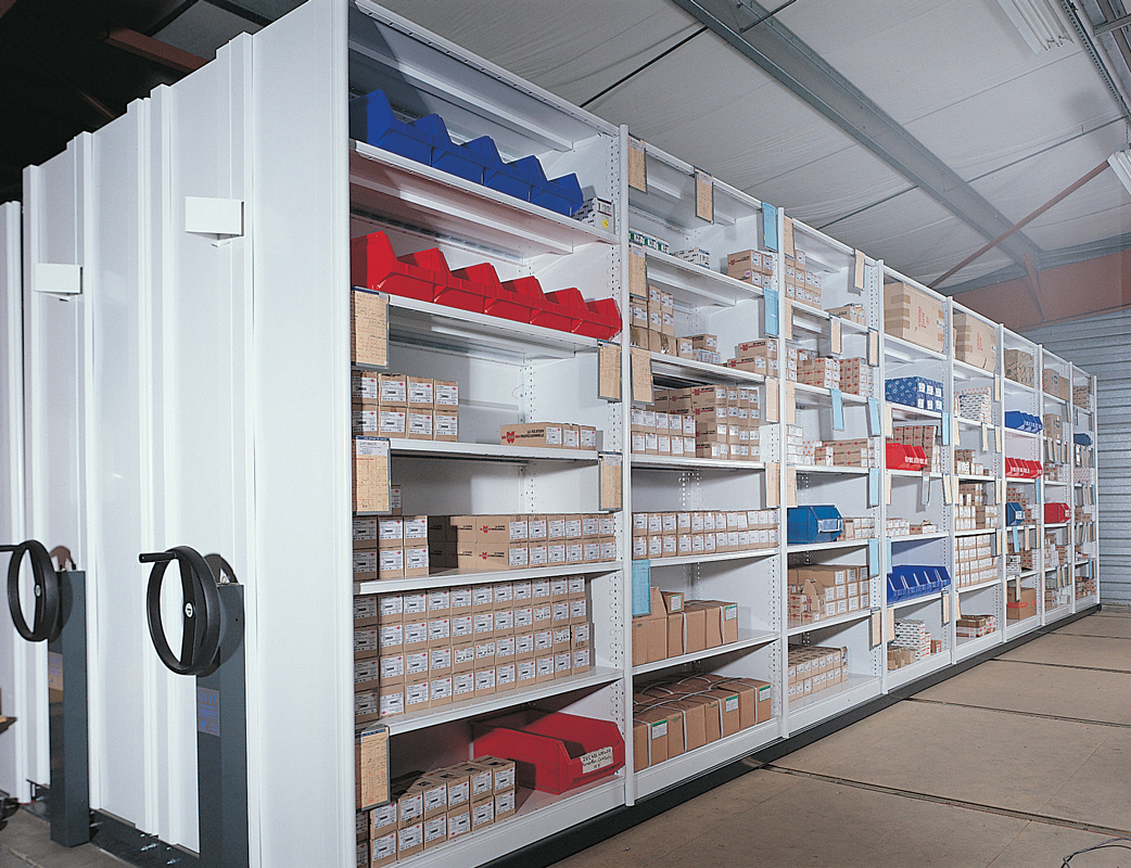 Rayonnage mobile à volants