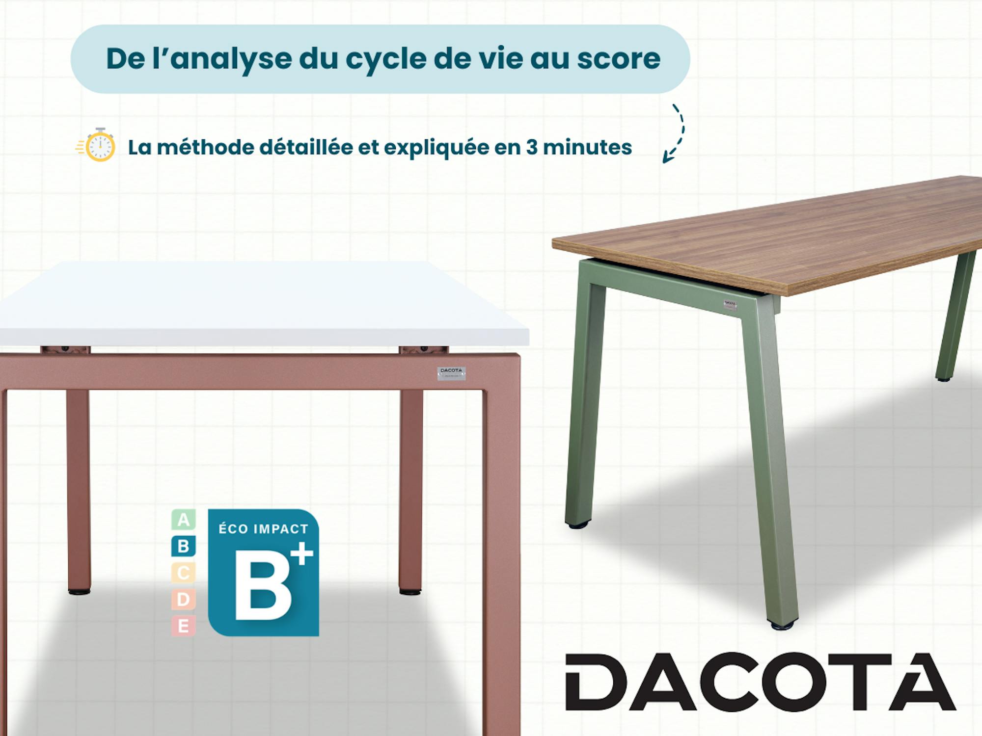 Photo de mobilier de bureau DACOTA qui sont certifiés par le cabinet ECO IMPACT